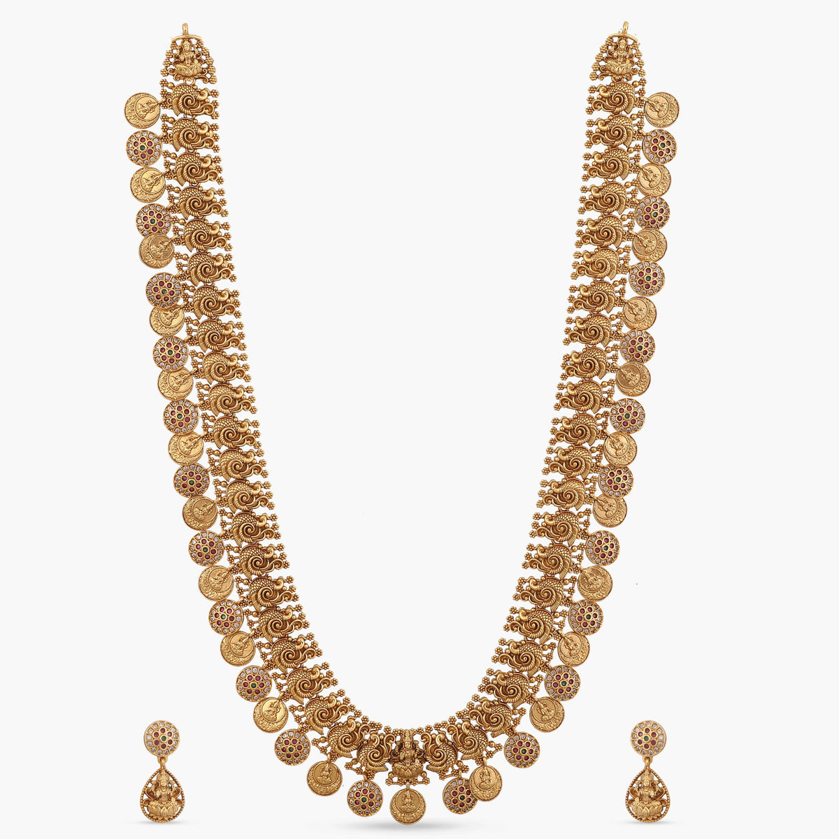Saanvi Antique Coin LOng Necklace Set