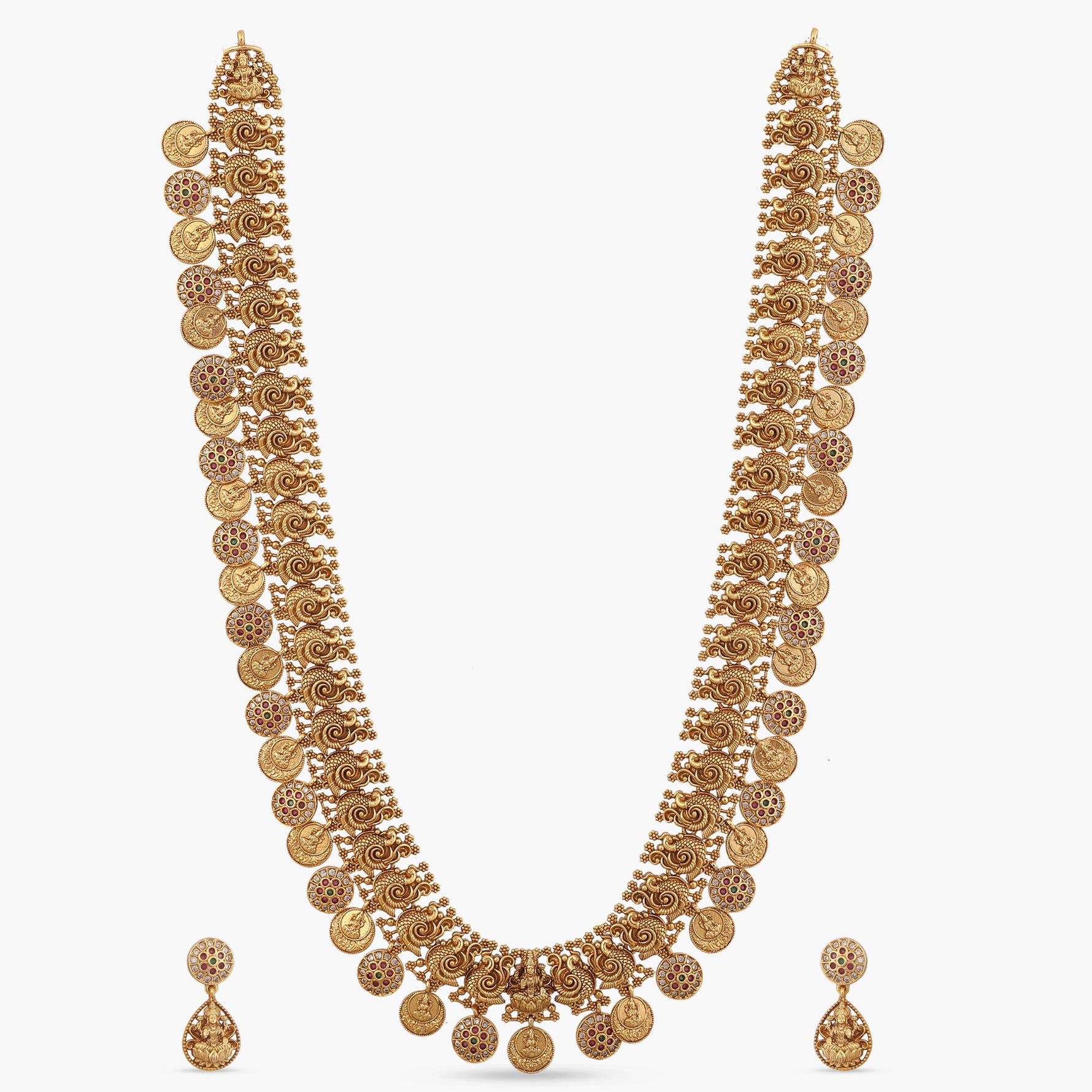 Saanvi Antique Coin LOng Necklace Set