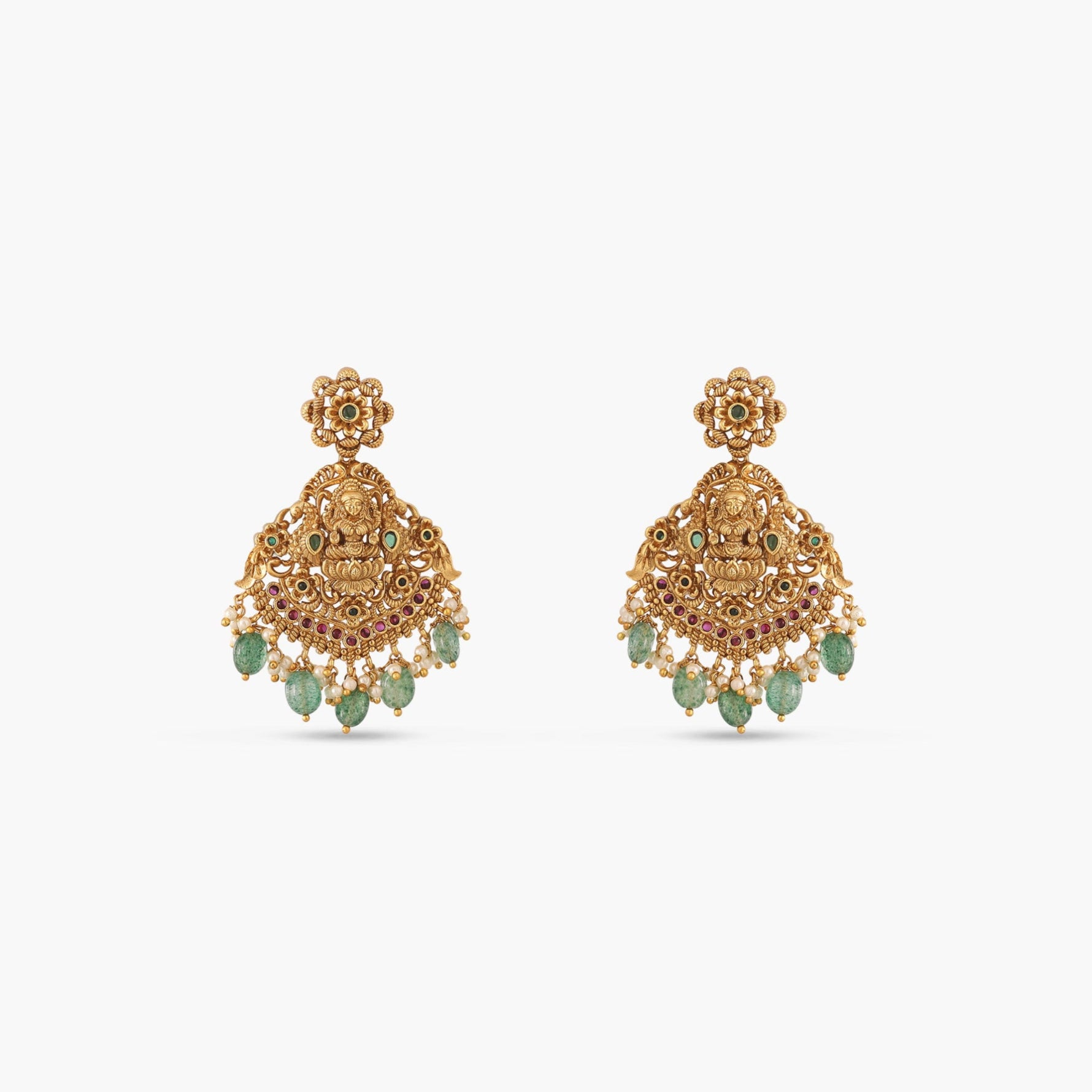 Mahika Antique Lakshmi Long Necklace Set