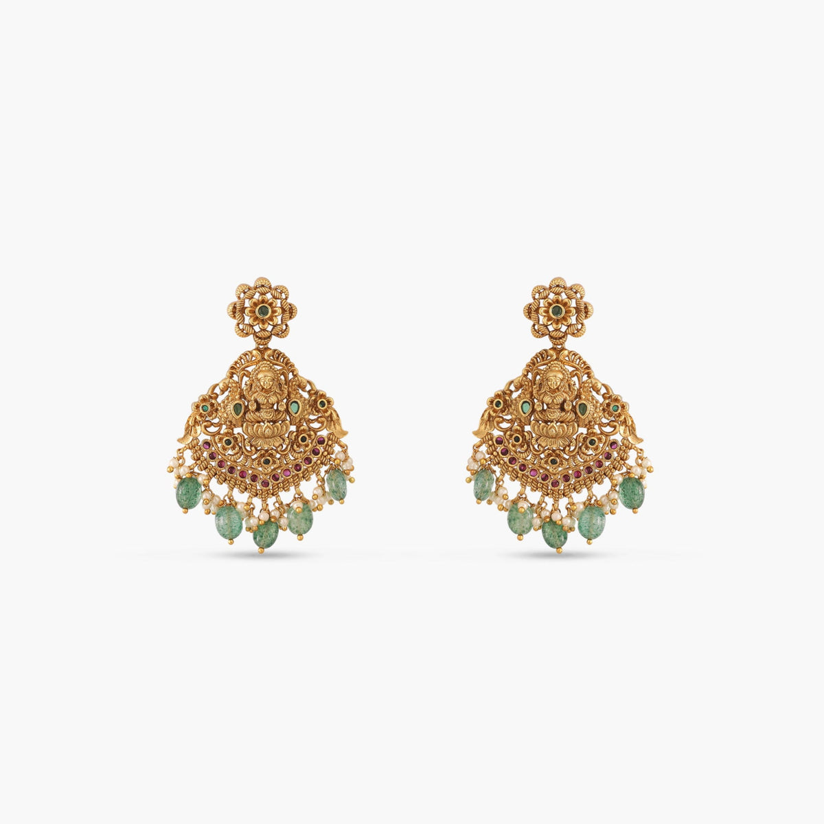 Mahika Antique Lakshmi Long Necklace Set
