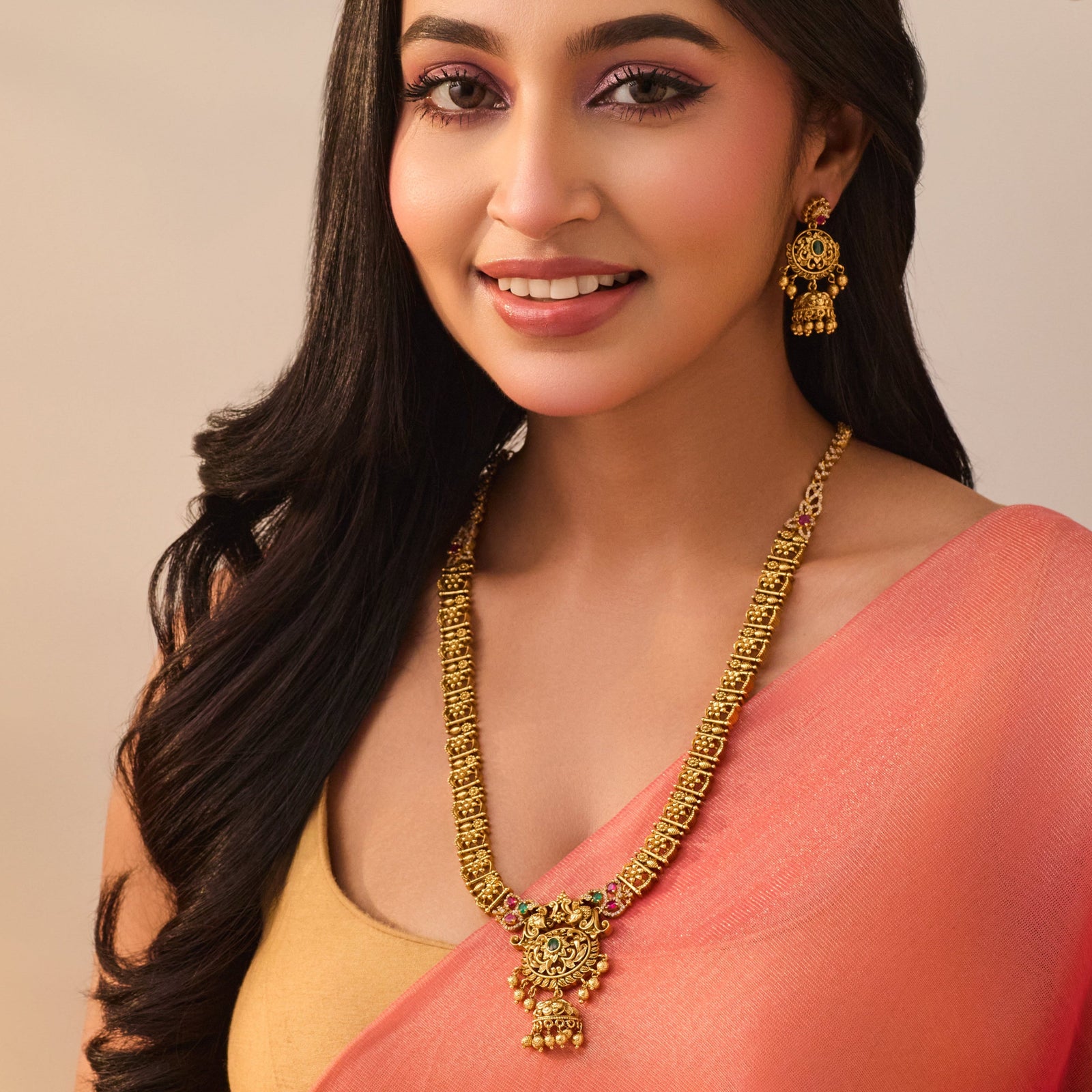 Sidhika Antique Long Necklace Set