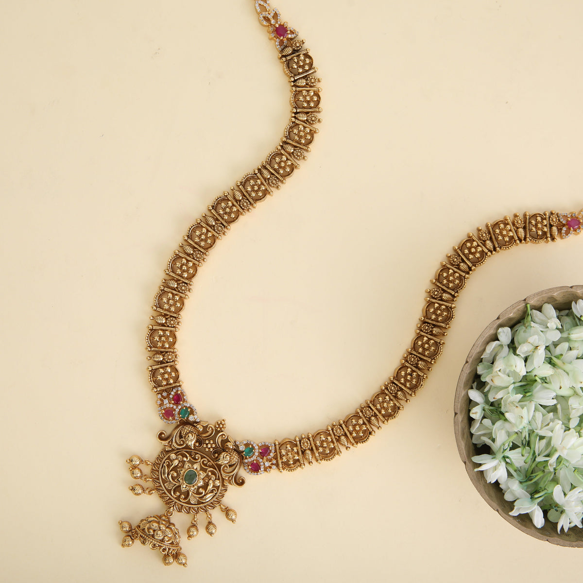 Sidhika Antique Long Necklace Set