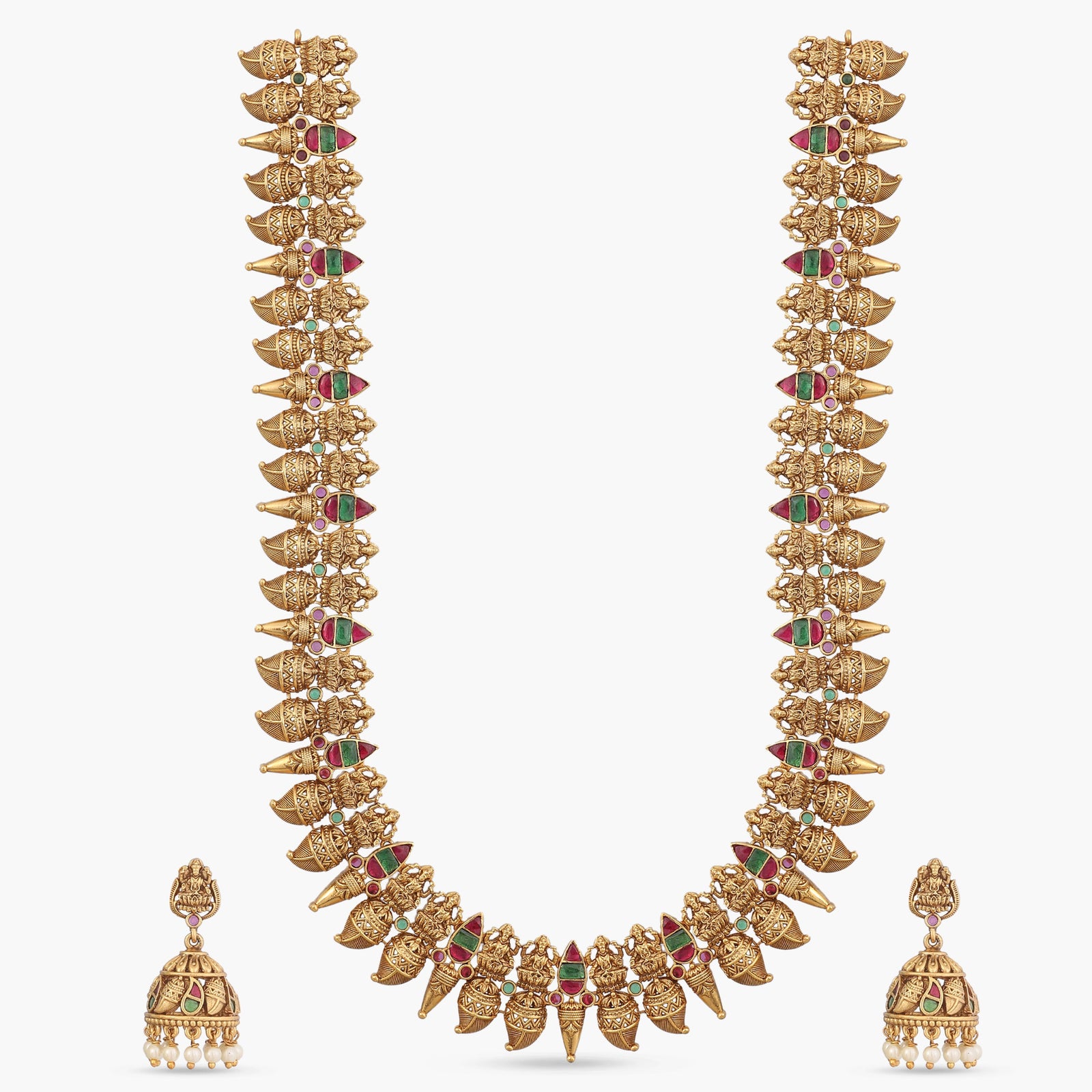 Sharvanya Antique Long Necklace Set