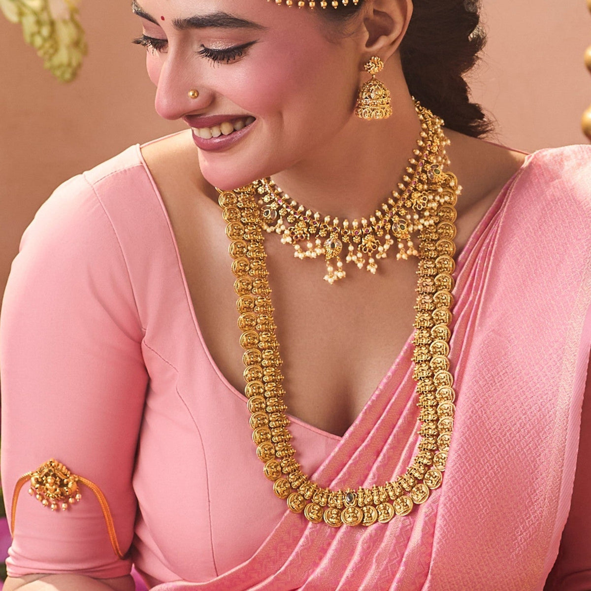 Harinika Coin Long Necklace Set