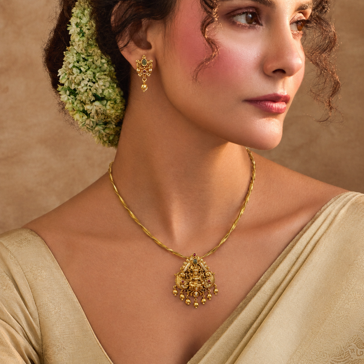 Ishita  Antique Pendant Set
