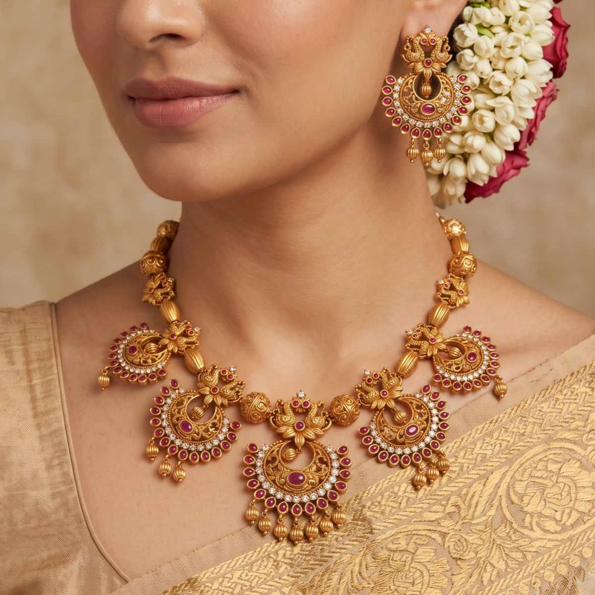 Aarini Antique Necklace Set