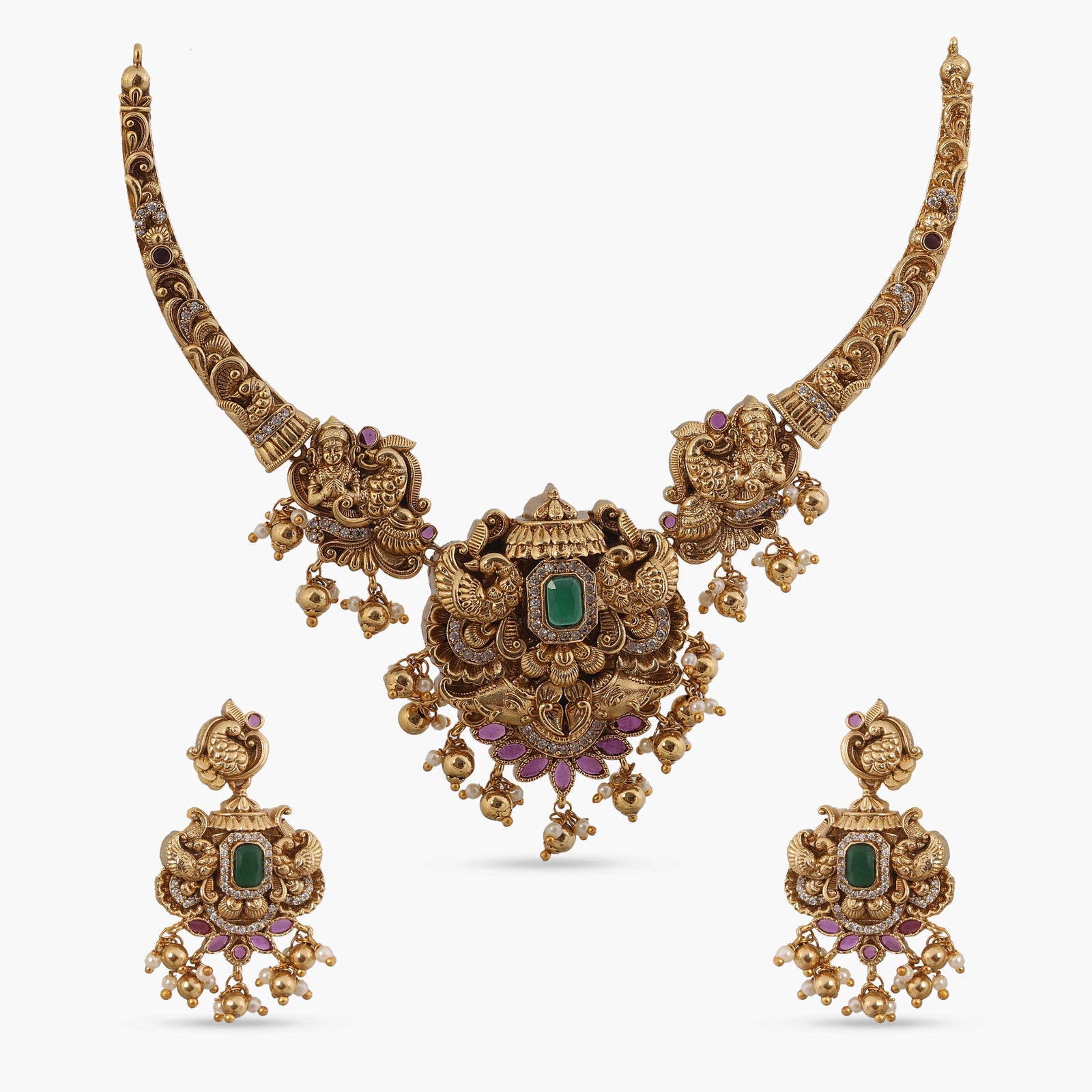Sharvini Antique Necklace Set