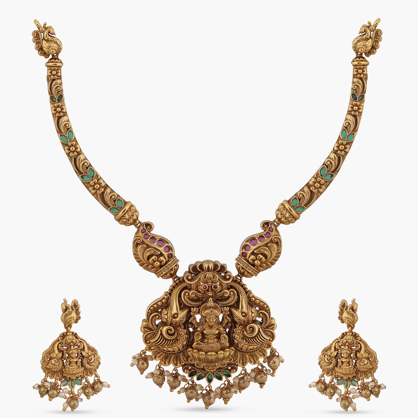 Mahika Laxmi Antique Necklace Set