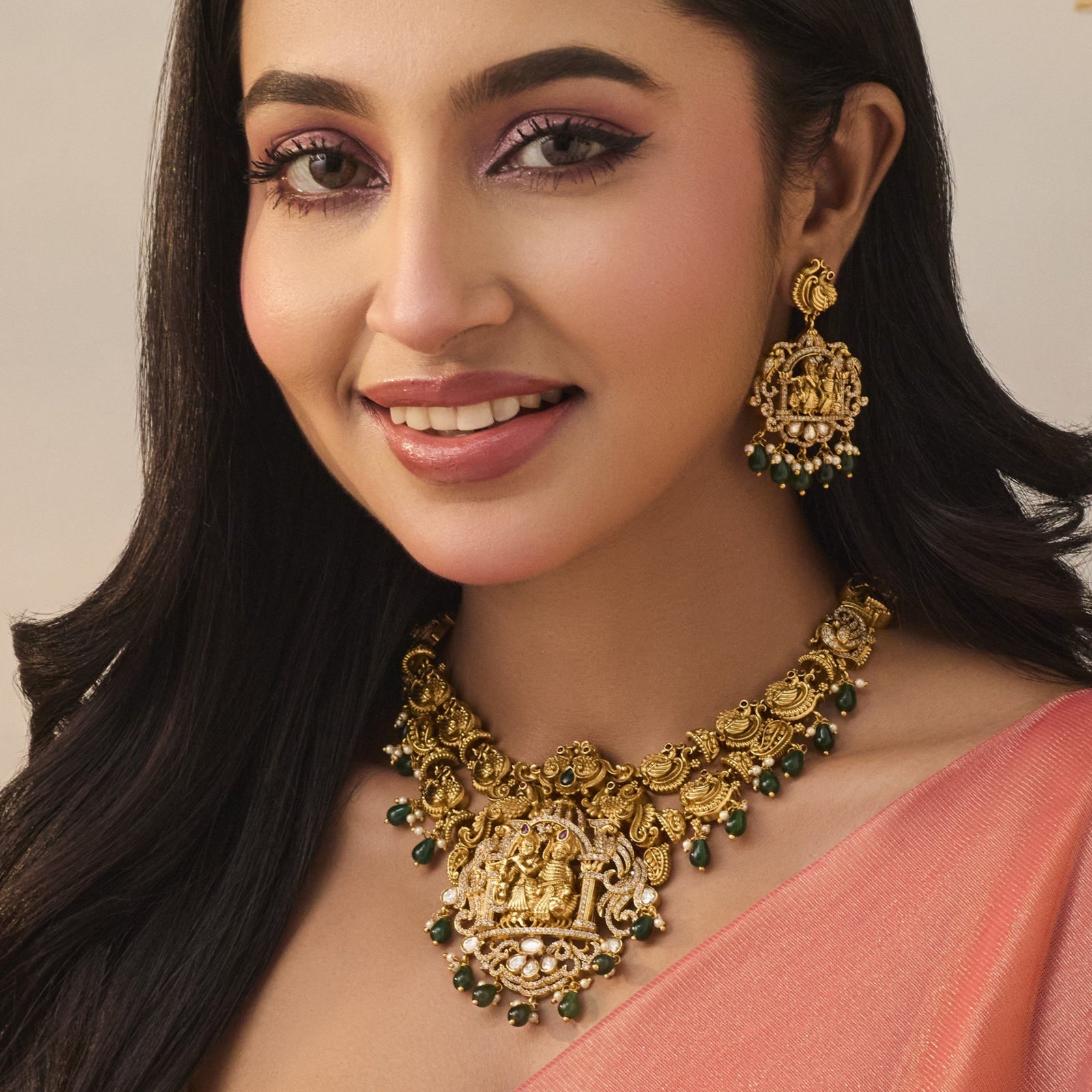 Radhika Antique Short Necklace Set