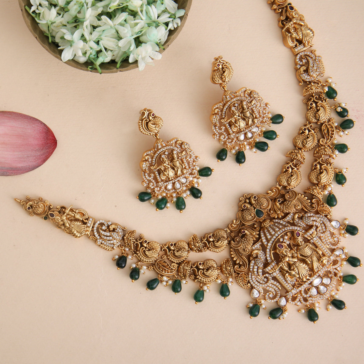 Radhika Antique Short Necklace Set