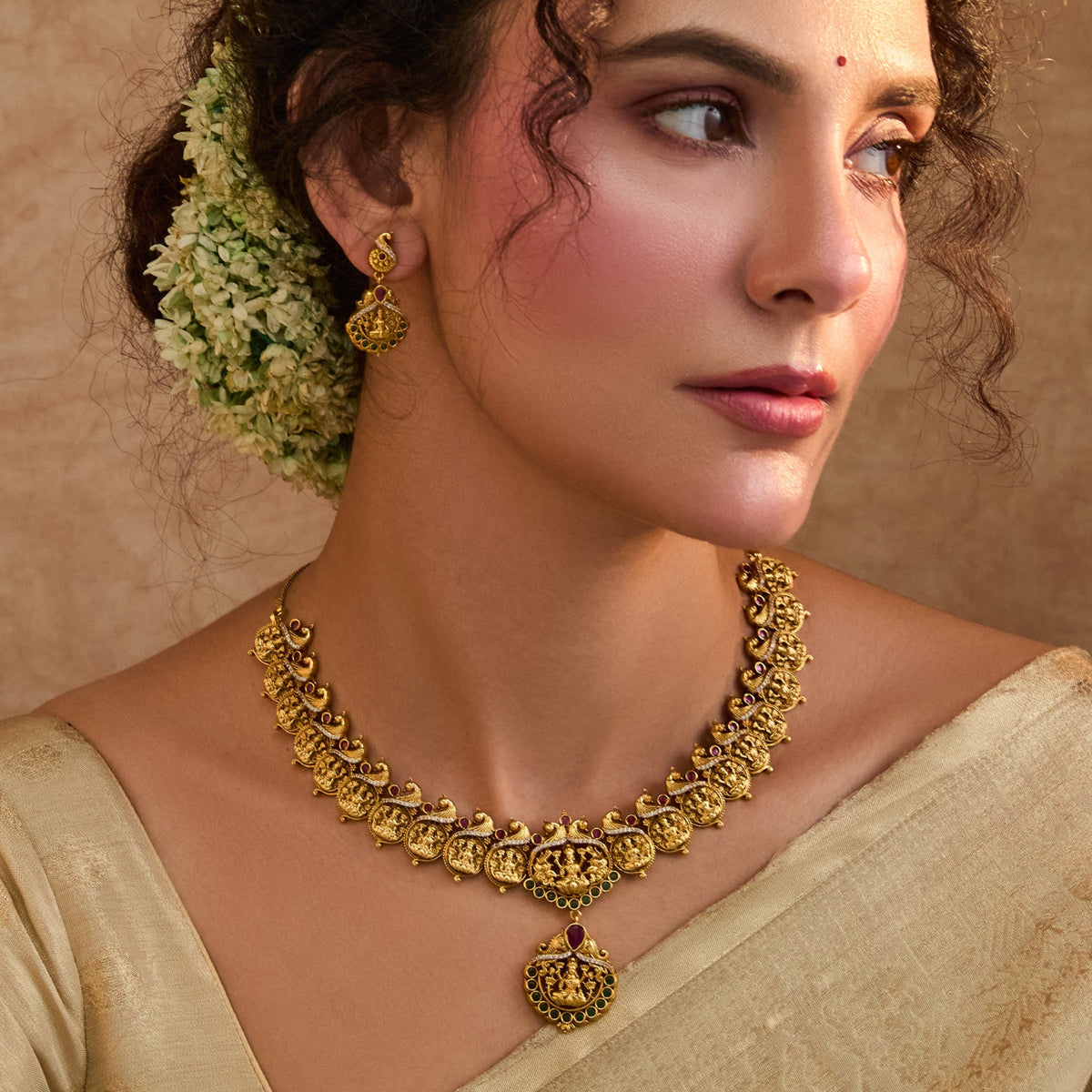 Rajshree Antique Necklace Set