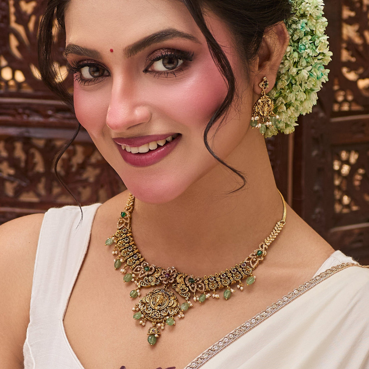 Vighnesh Temple Necklace Set