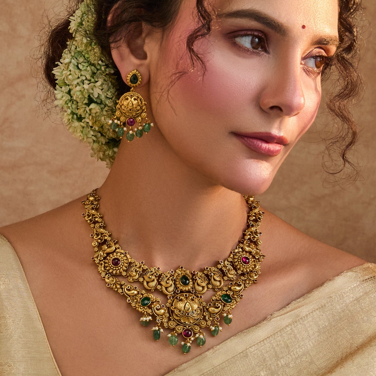 Mayura Layered Antique Necklace Set