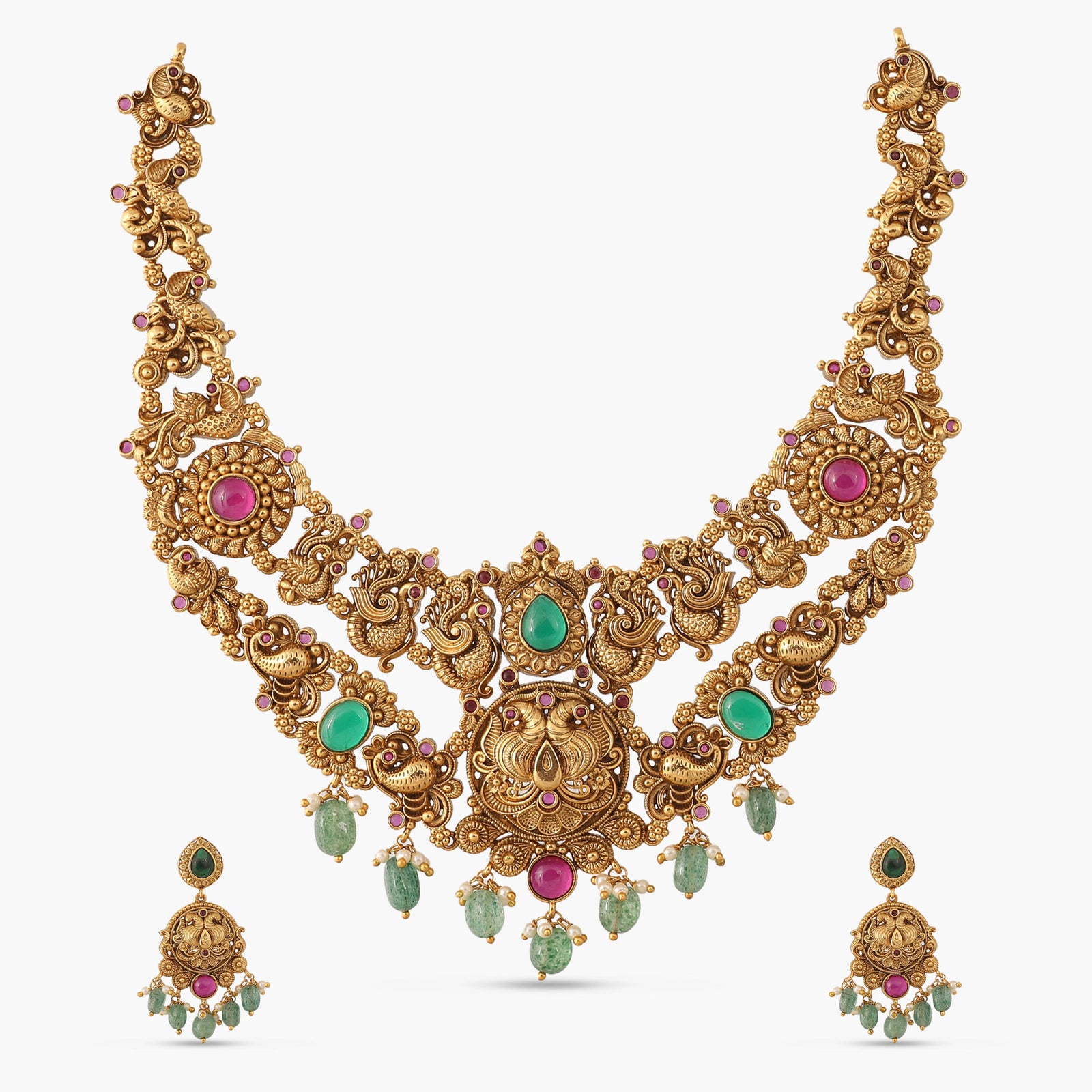 Mayura Layered Antique Necklace Set