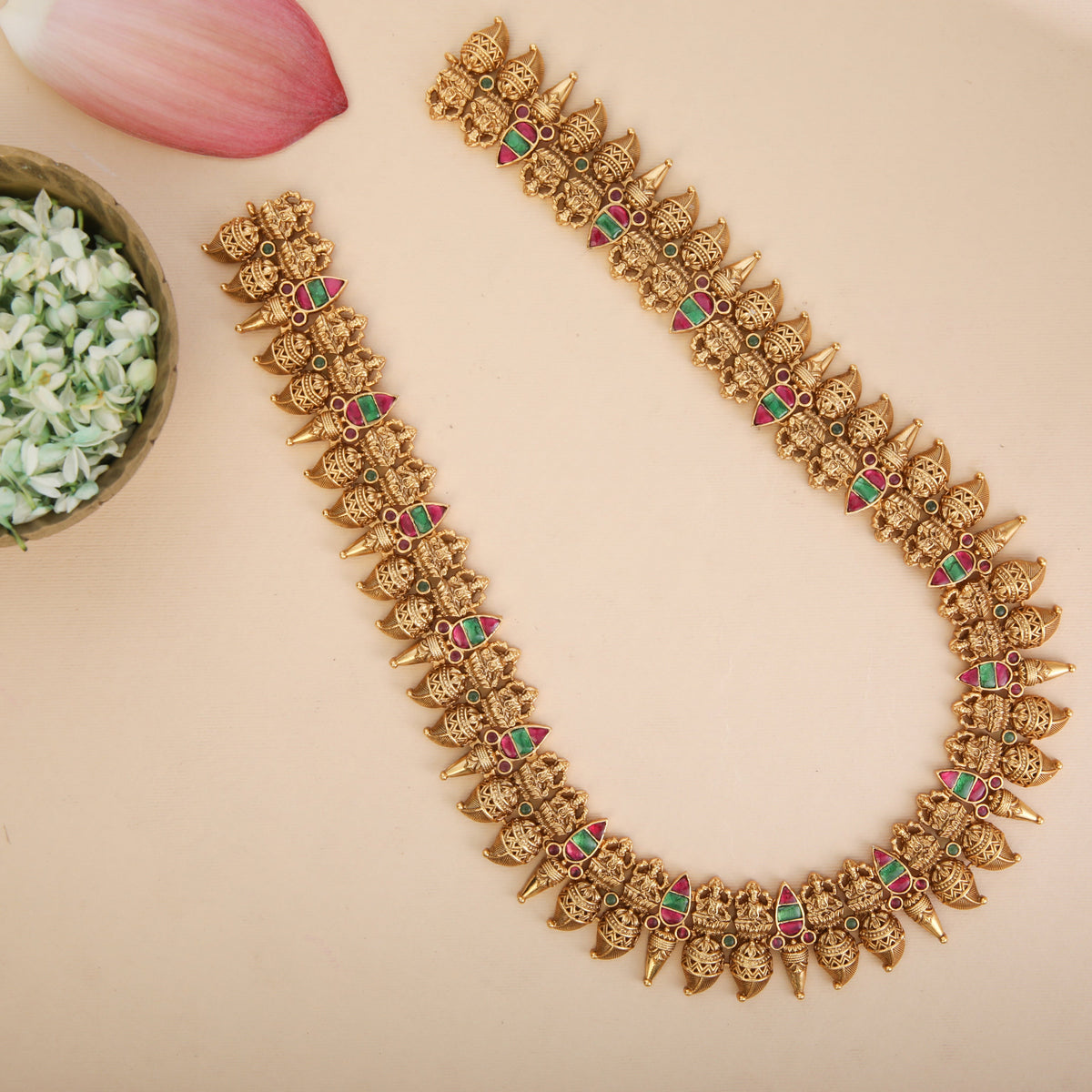Sharvanya Antique Long Necklace Set