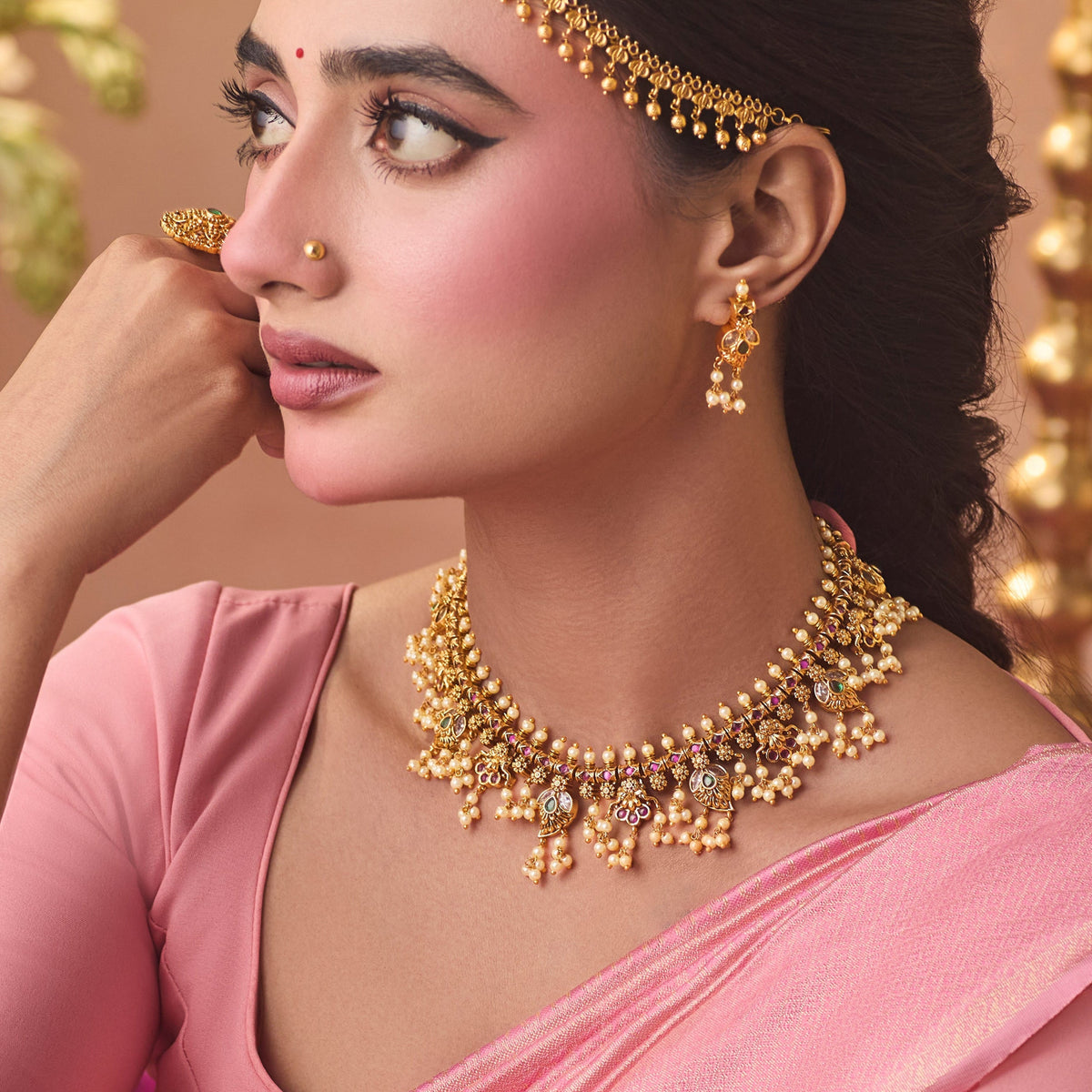 Triveni Antique Necklace Set