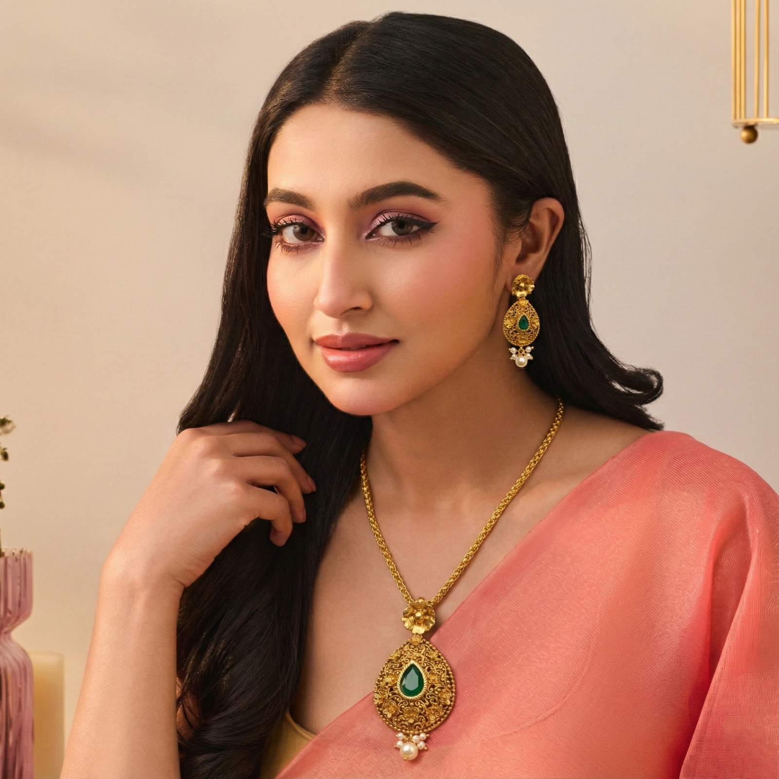 Tina Antique Pendant Set