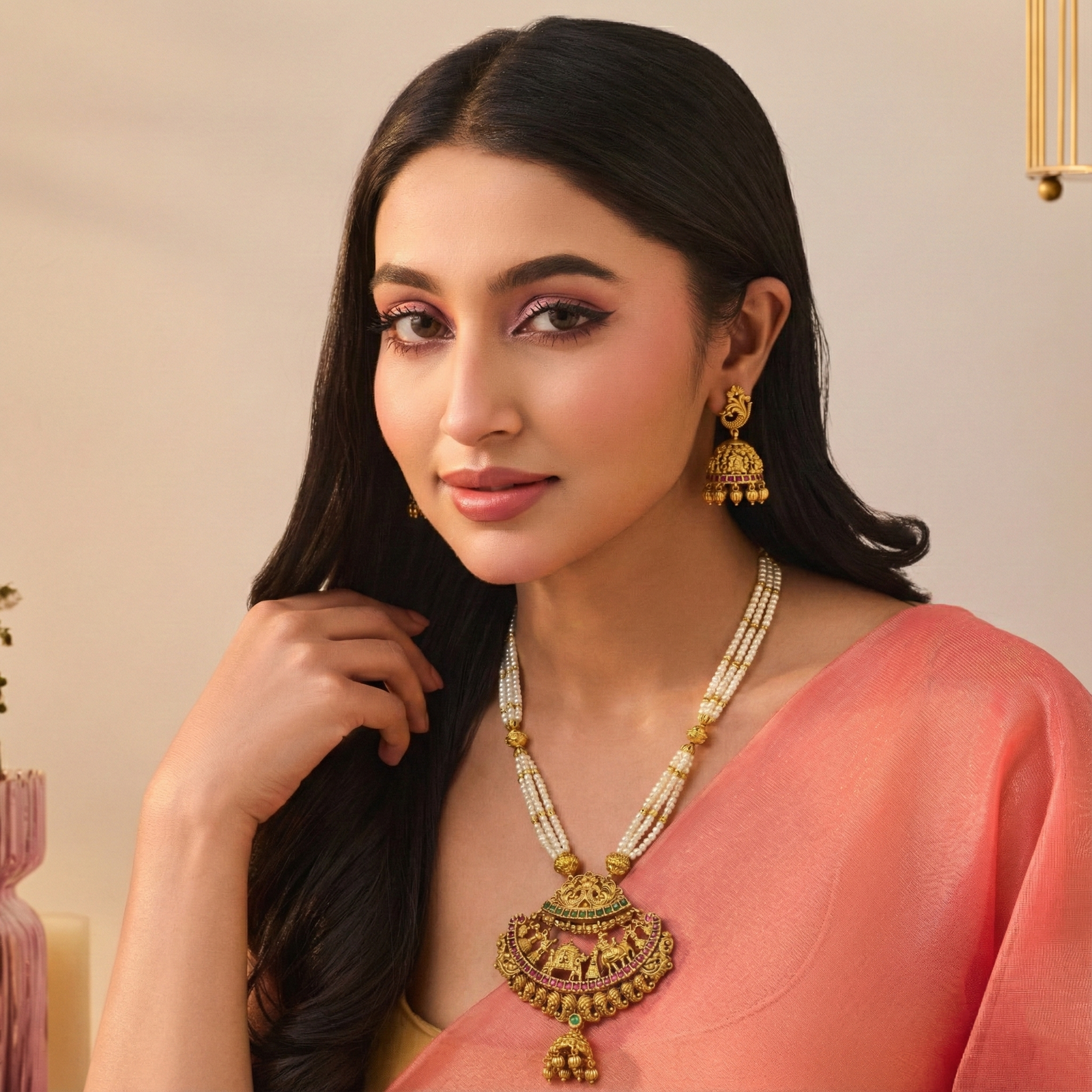 Palanquin Antique Pendant Tassel Set