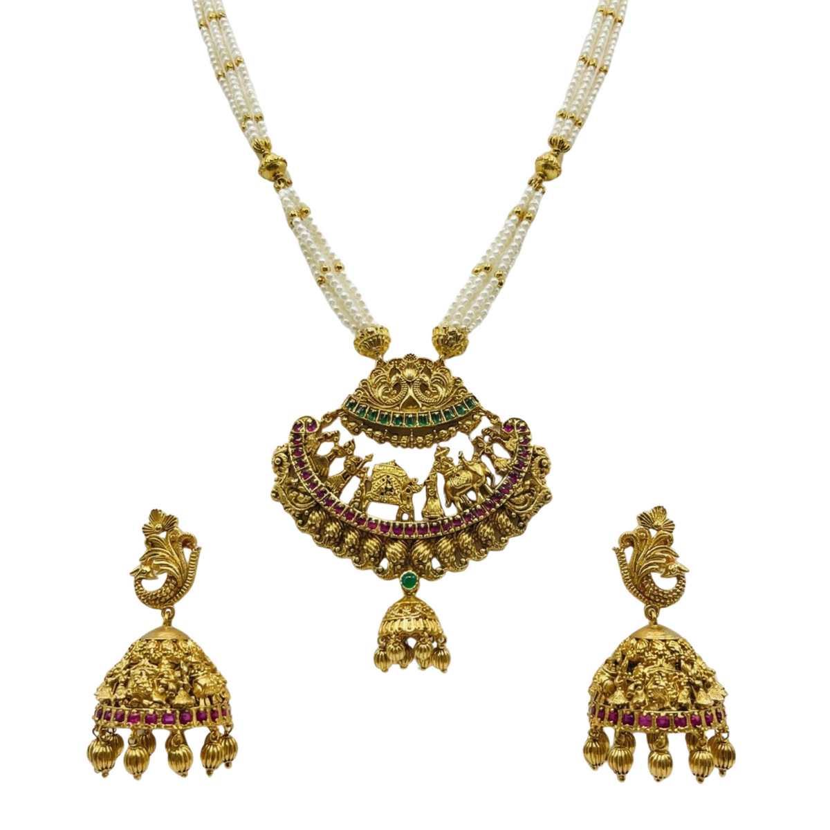 Palanquin Antique Pendant Tassel Set