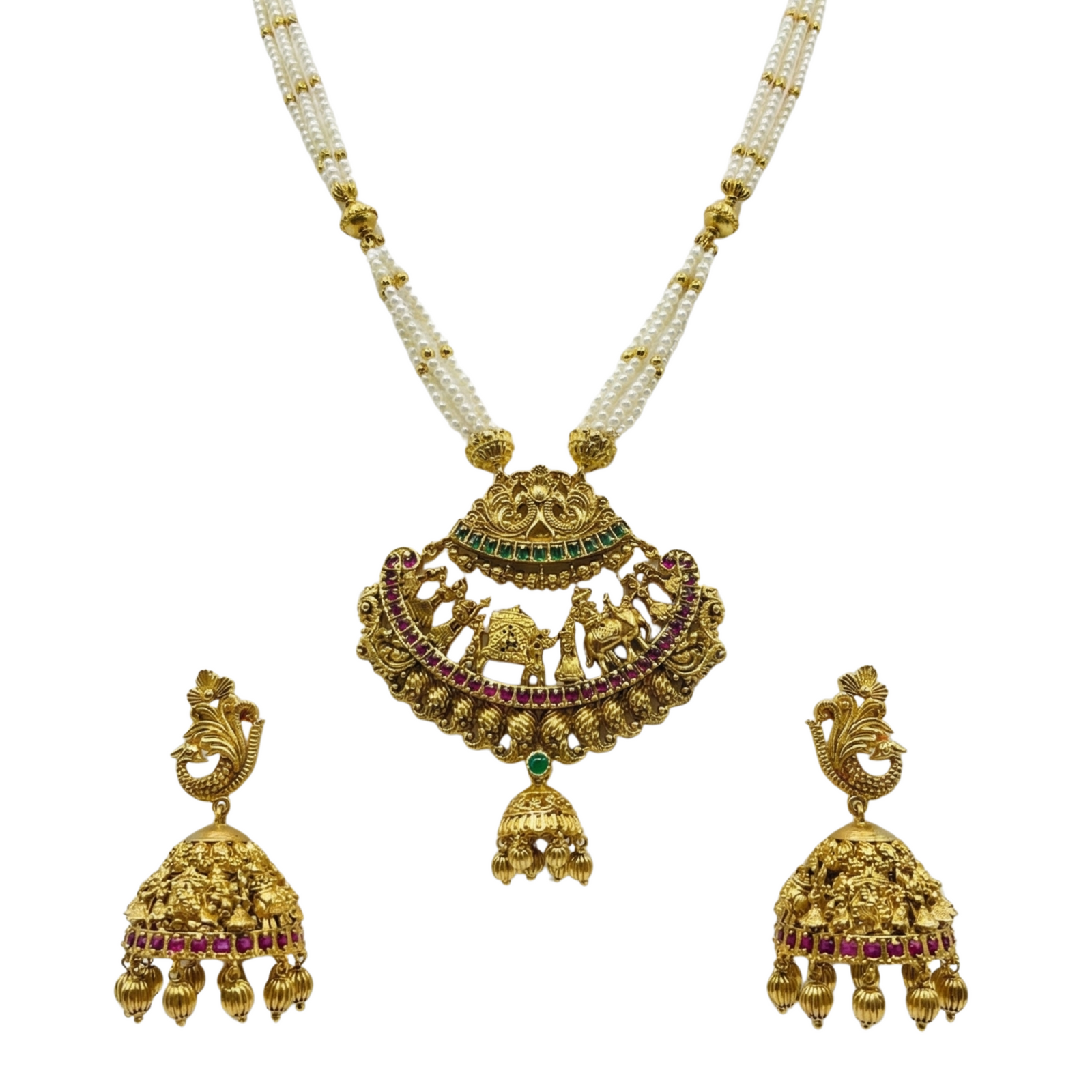 Palanquin Antique Pendant Tassel Set