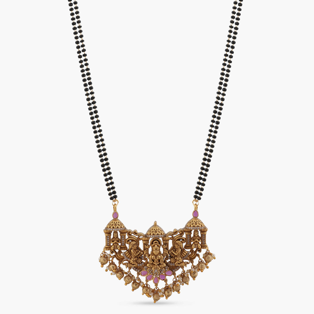 Ishani Antique Black Beads Necklace