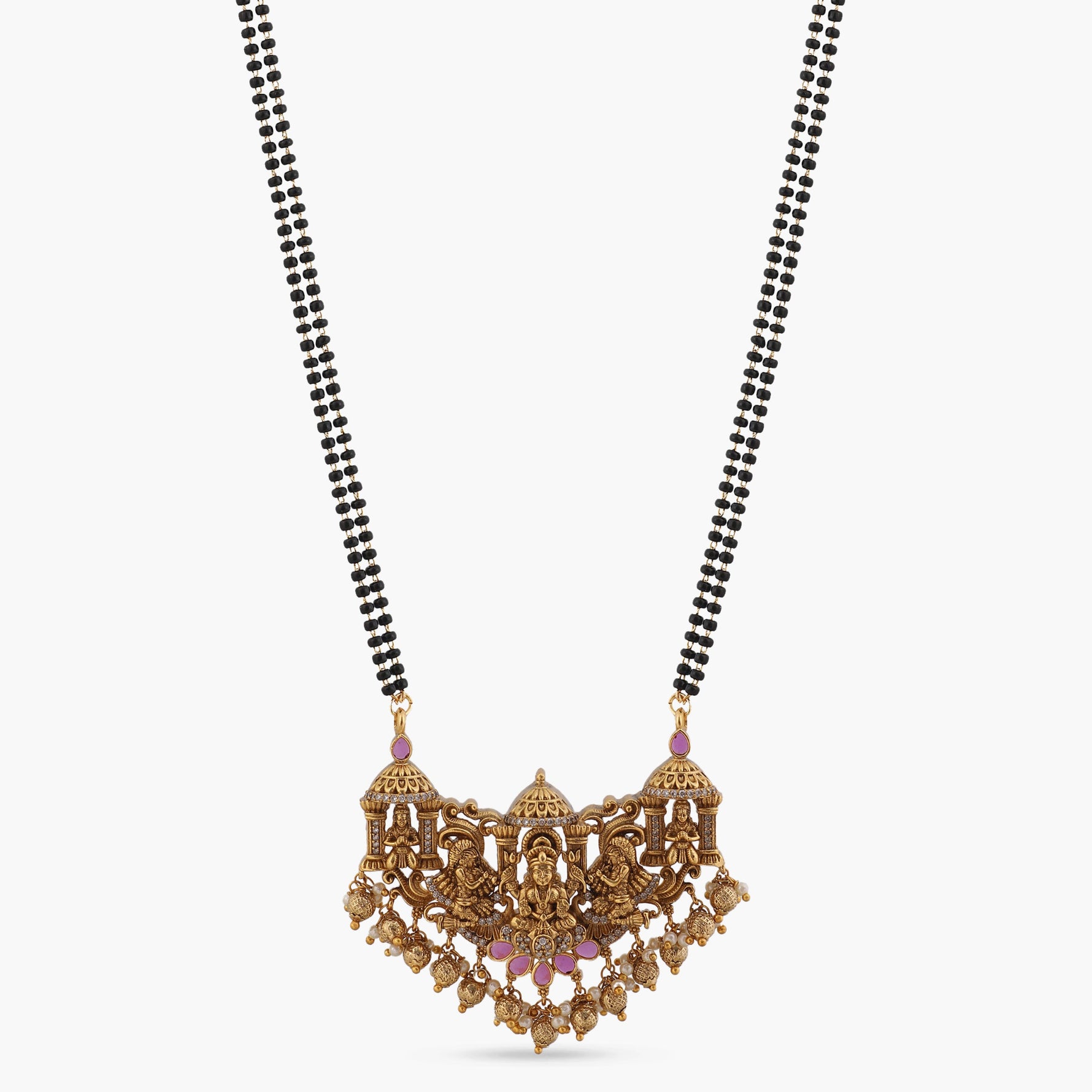 Ishani Antique Black Beads Necklace