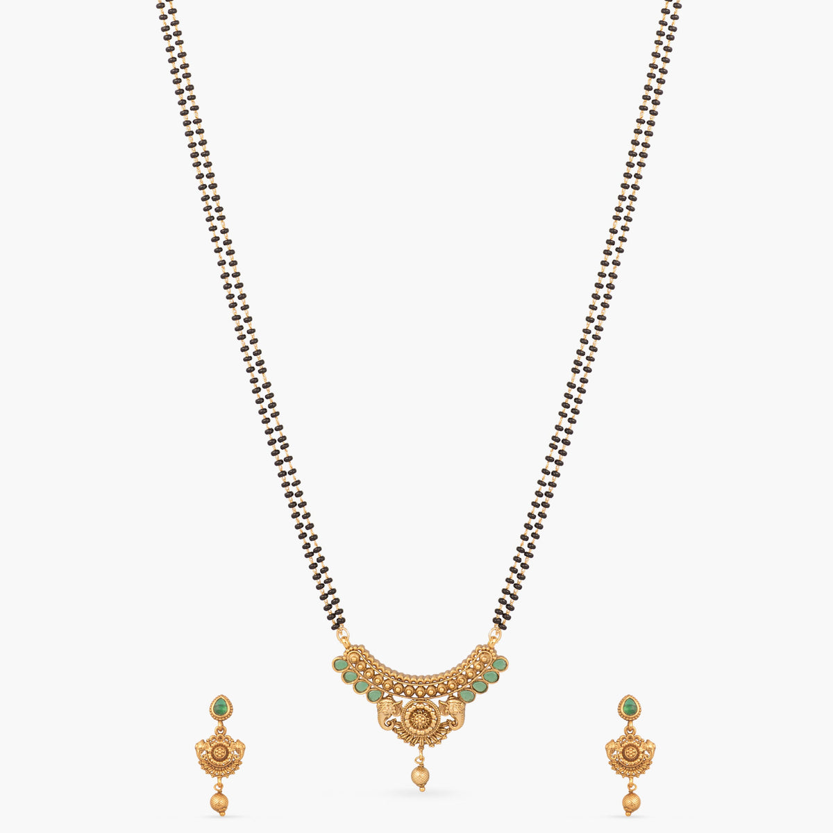Devyani Antique Black Beads Necklace Set