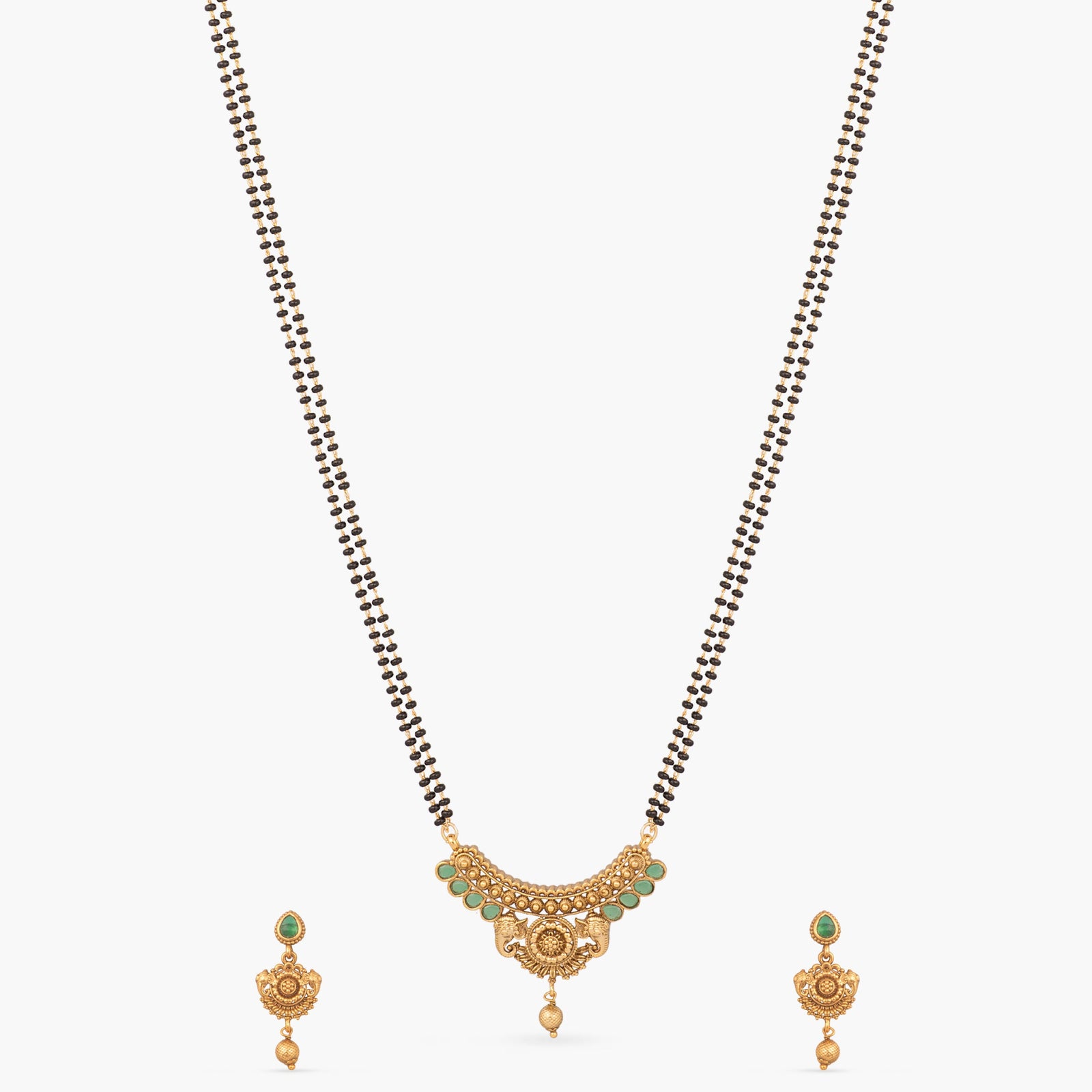 Devyani Antique Black Beads Necklace Set