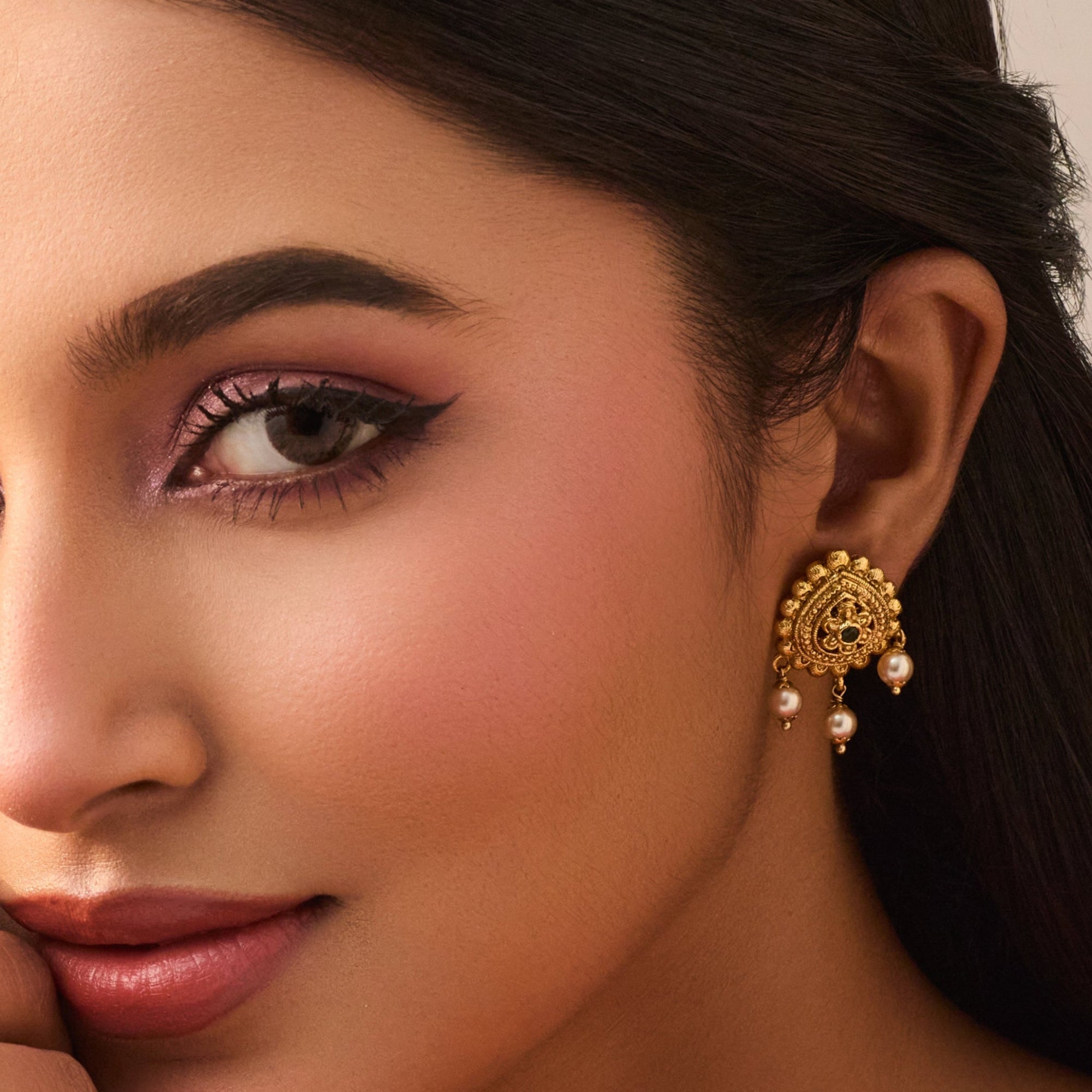 Gaurika Antique Stud Earrings