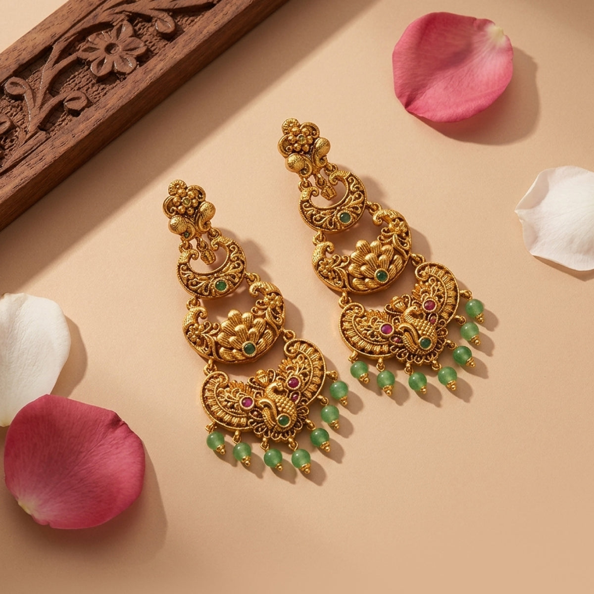 Ira Antique Chandbali Earrings