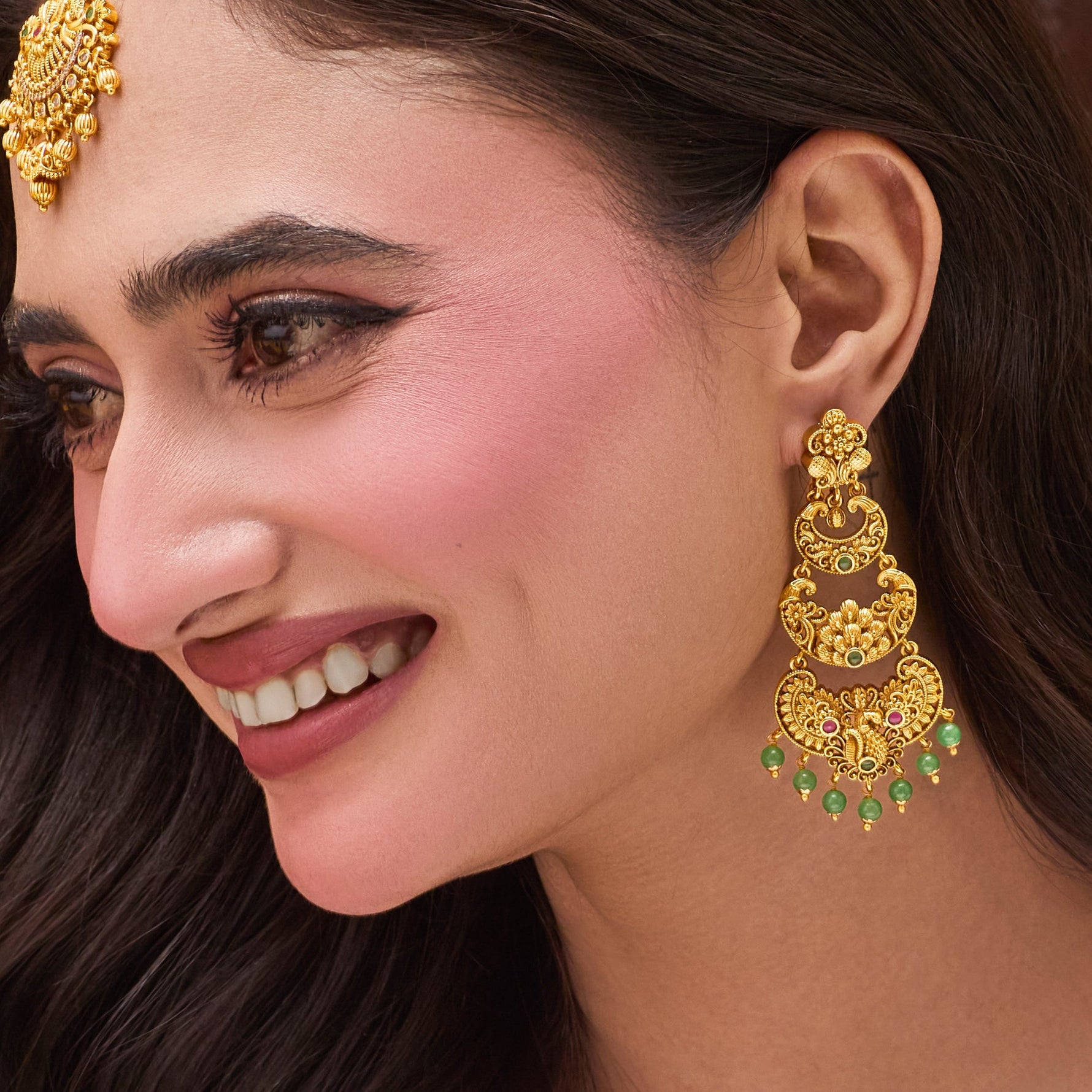 Ira Antique Chandbali Earrings
