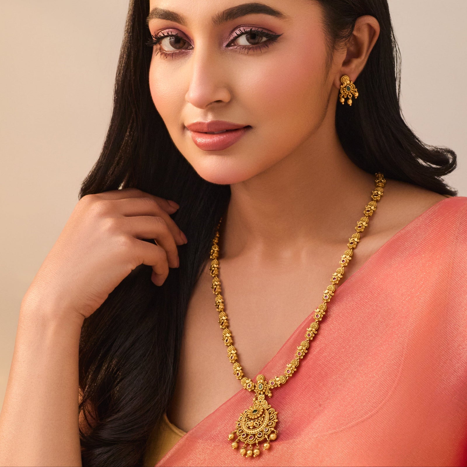 Raima Antique Long Necklace Set