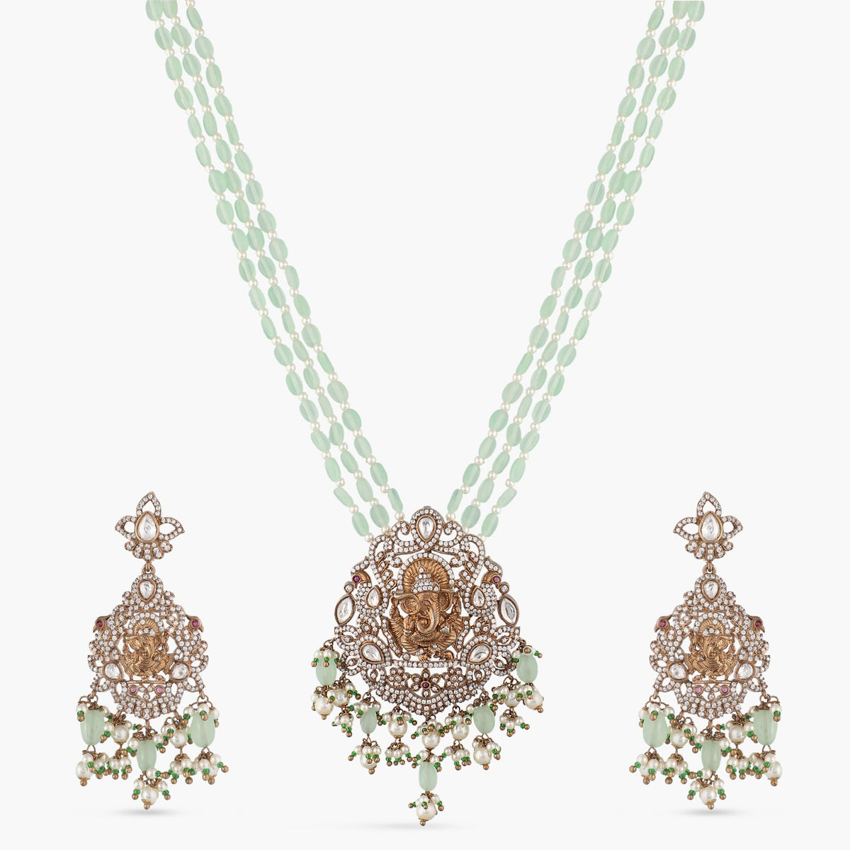 Vinayaka Nakshatra CZ Necklace Set