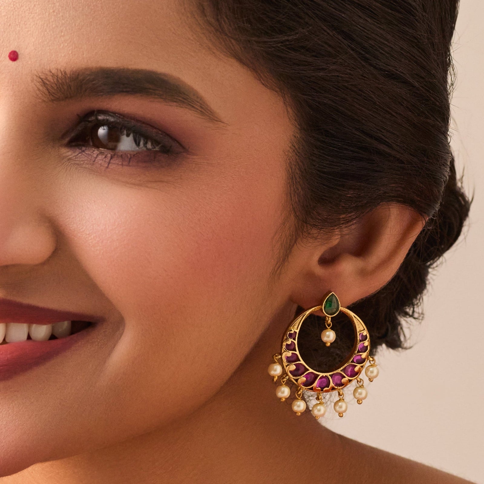 Amrita Antique Chandbali Earrings