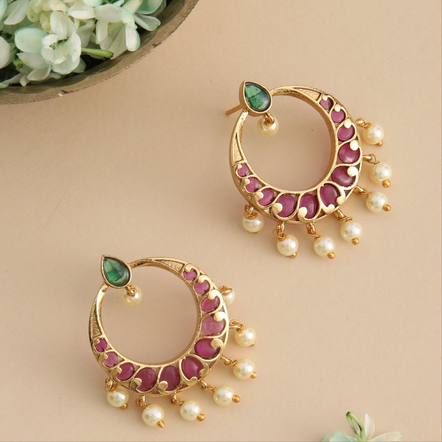Amrita Antique Chandbali Earrings