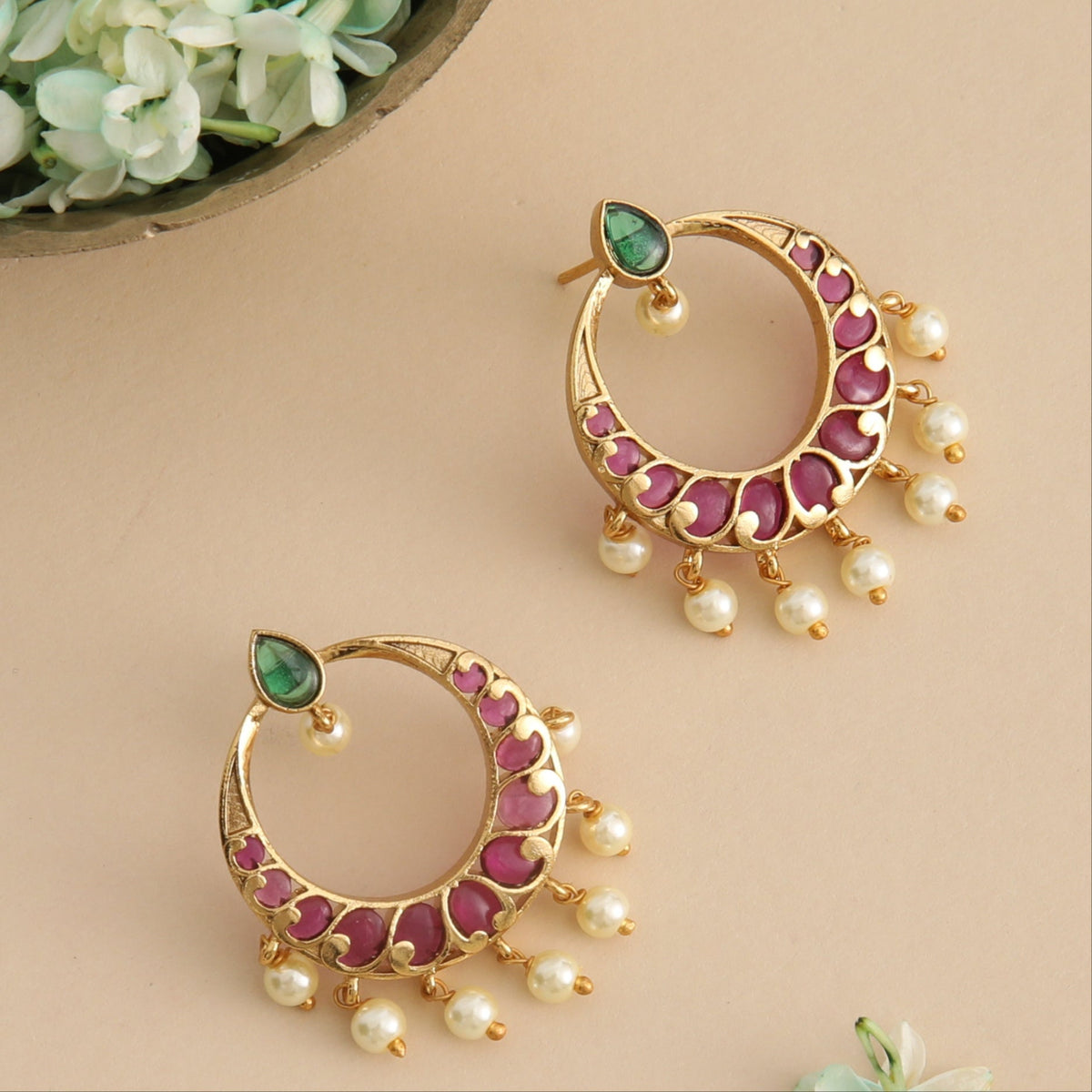 Amrita Antique Chandbali Earrings