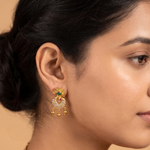 Ruvina Floral Antique Drop Earrings