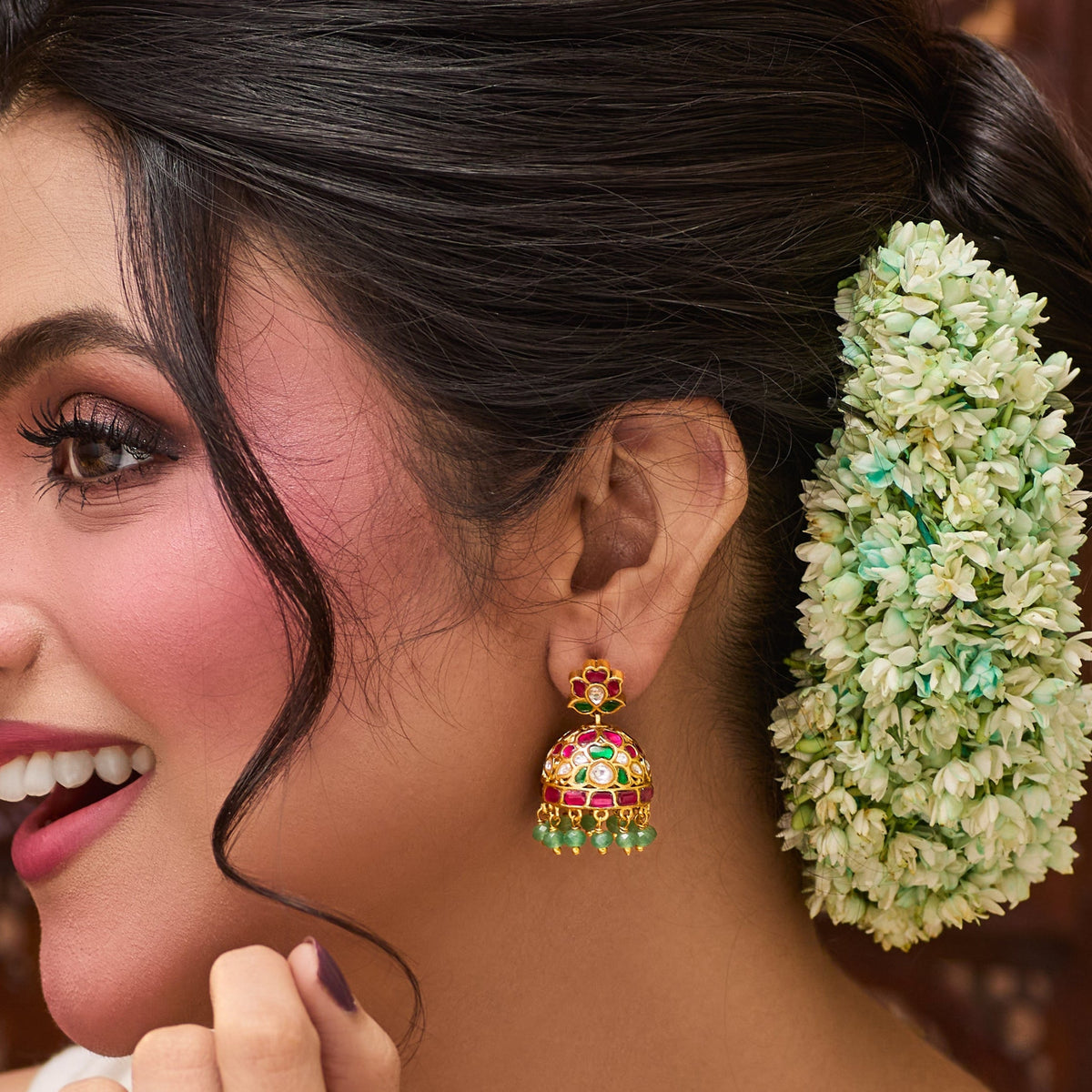 Ruvika Antique Jhumka Earrings