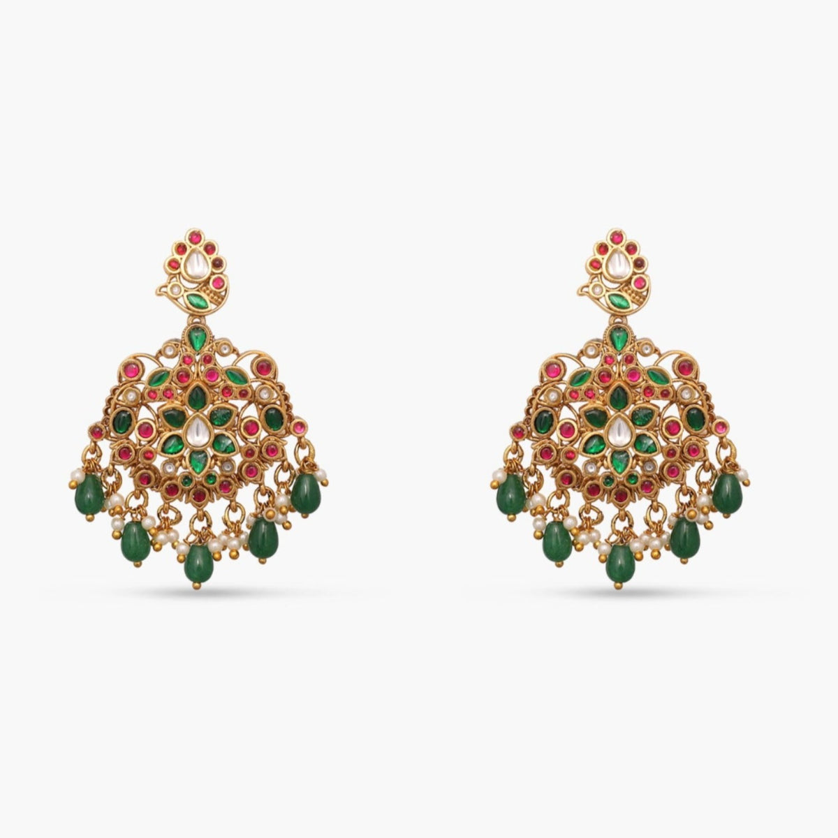 Kinjal Kempu Antique Earrings