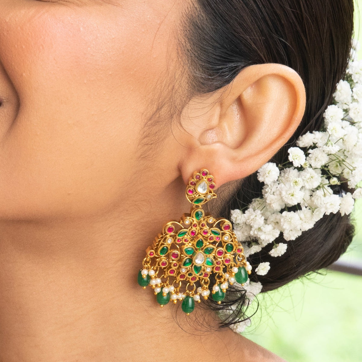 Kinjal Kempu Antique Earrings