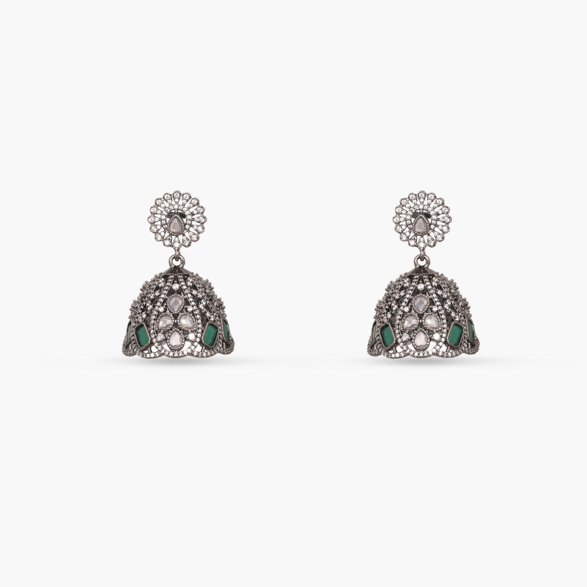 Skylar CZ Classic Jhumka Earrings