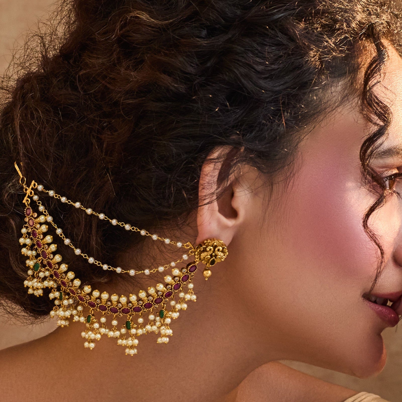 Chintamani Antique Ear Chain