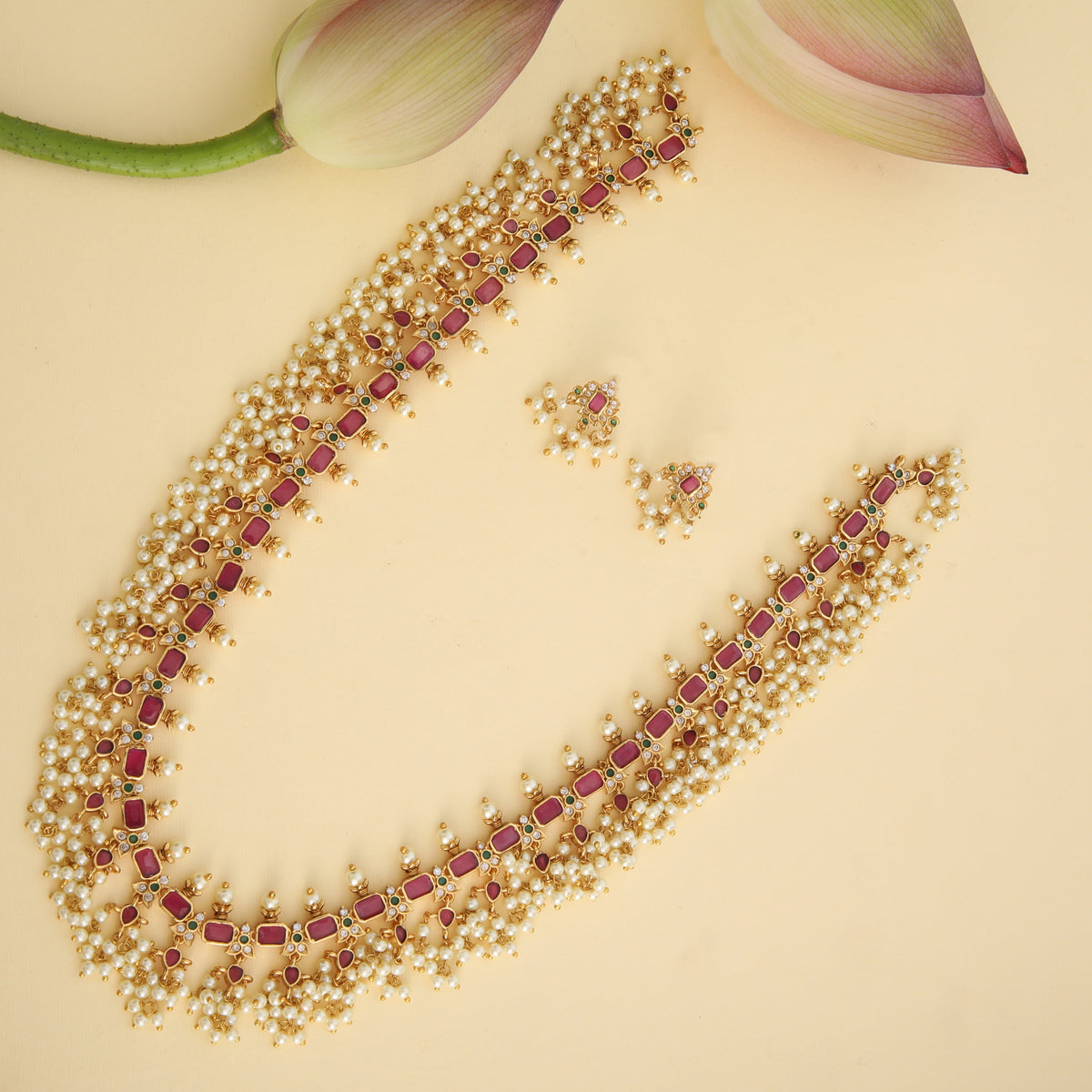 Vaidehi Antique Long Necklace Set
