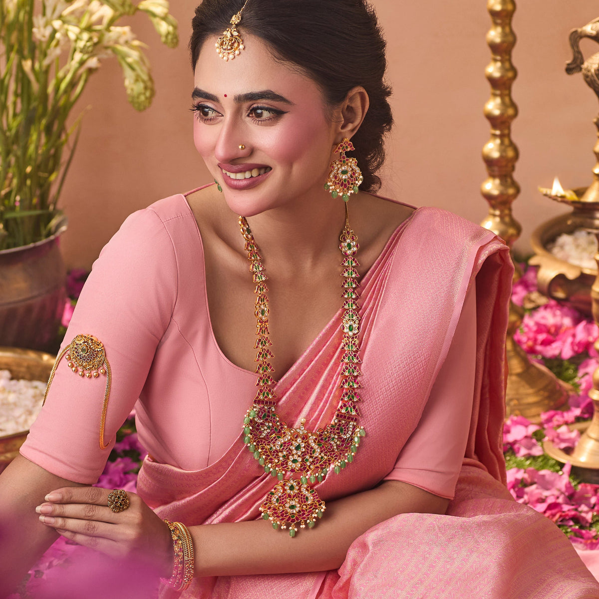 Trishika Antique Long Necklace Set