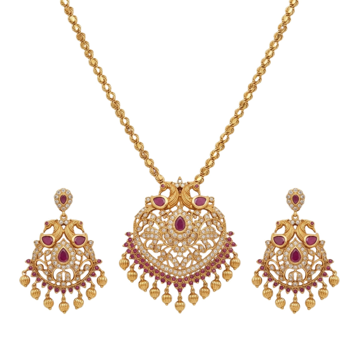 Mayra Antique Pendant Set