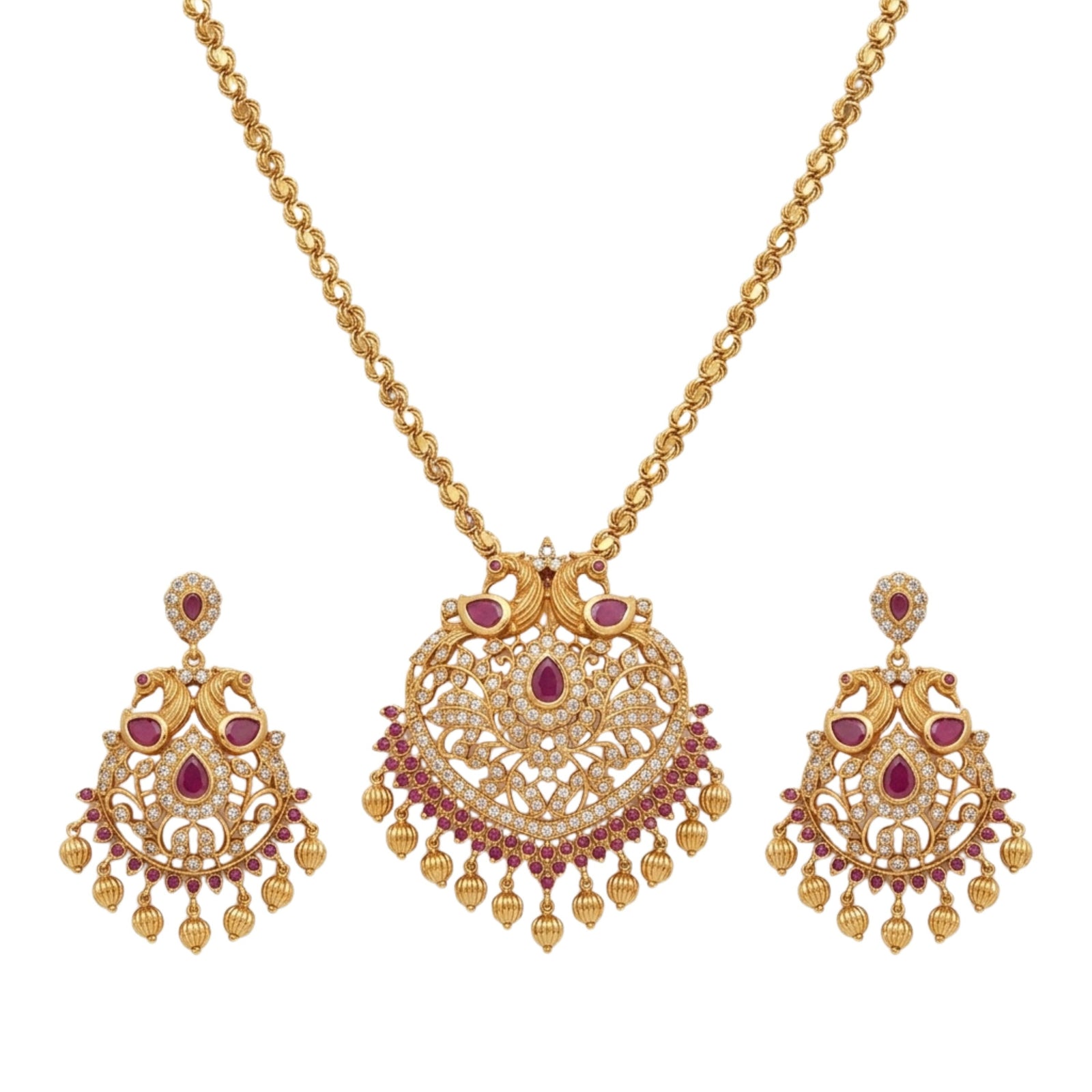 Mayra Antique Pendant Set
