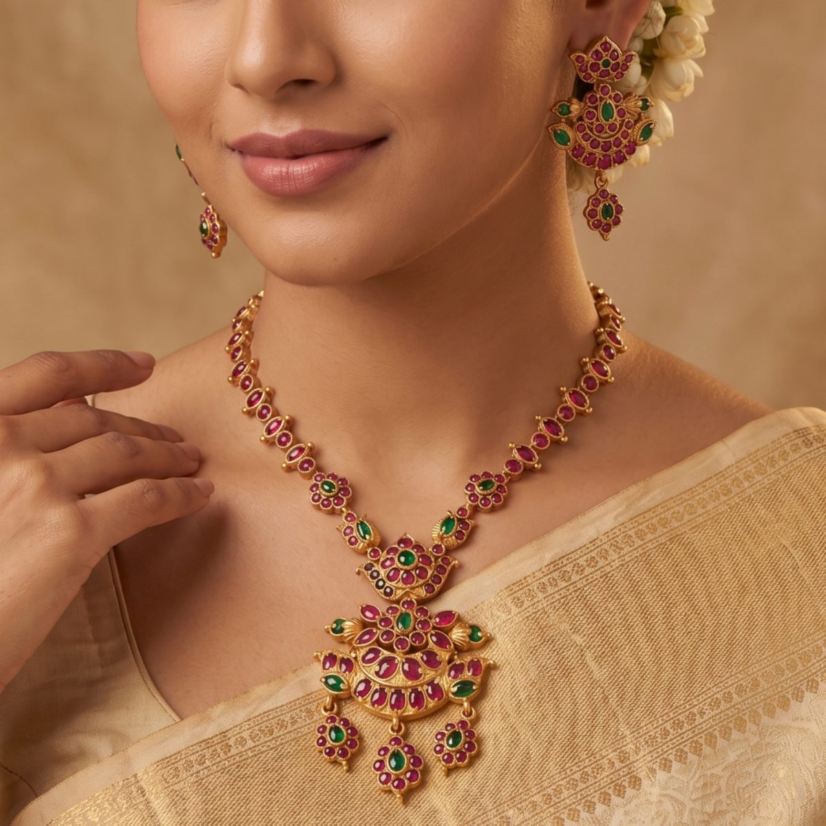 Rishita Antique Necklace Set
