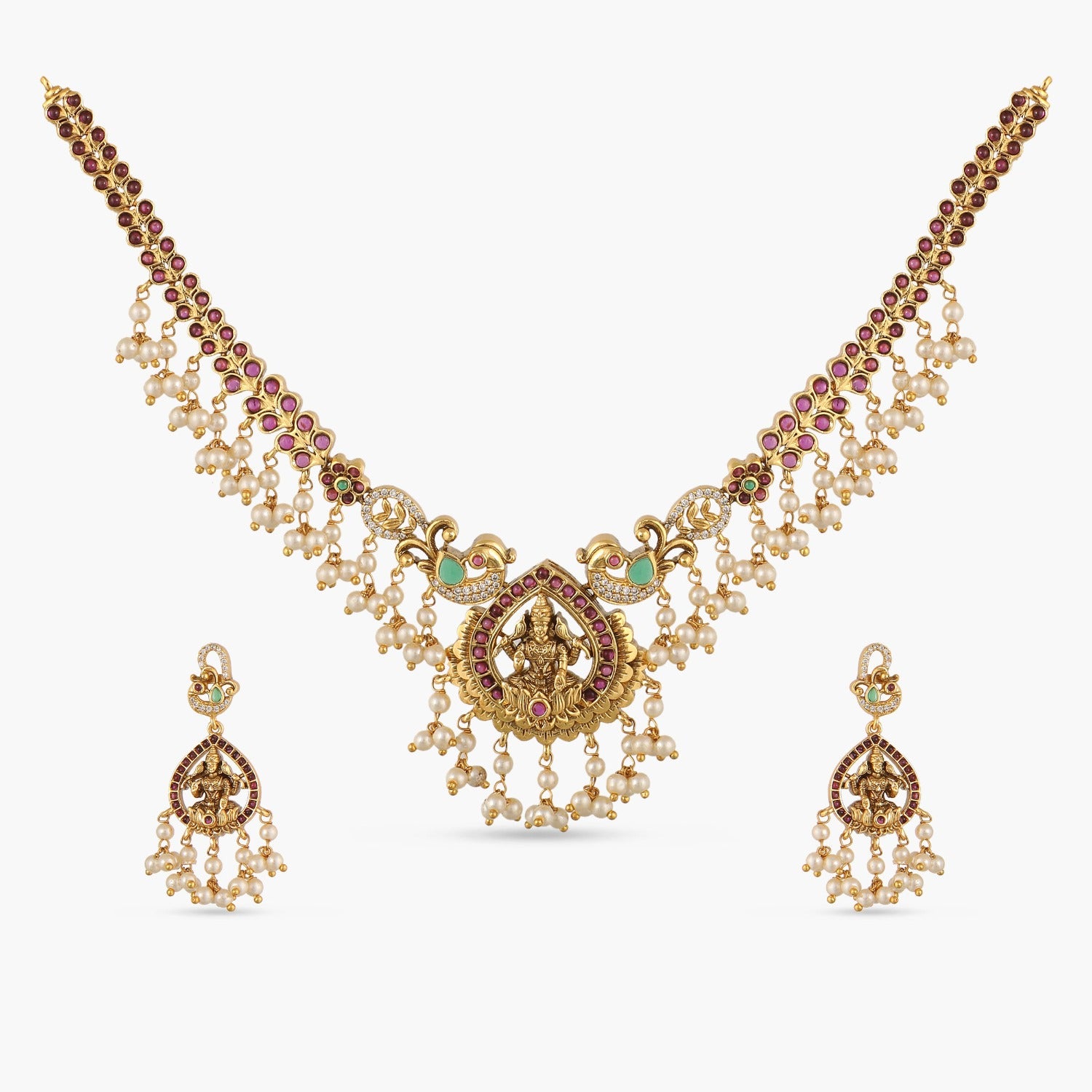 Latest gold necklace set designs with price sale