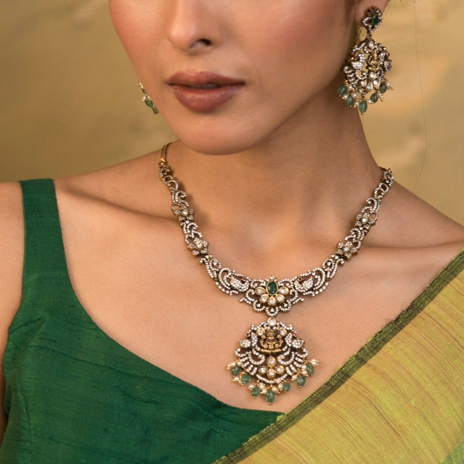 Atreyi Nakshatra CZ Necklace Set