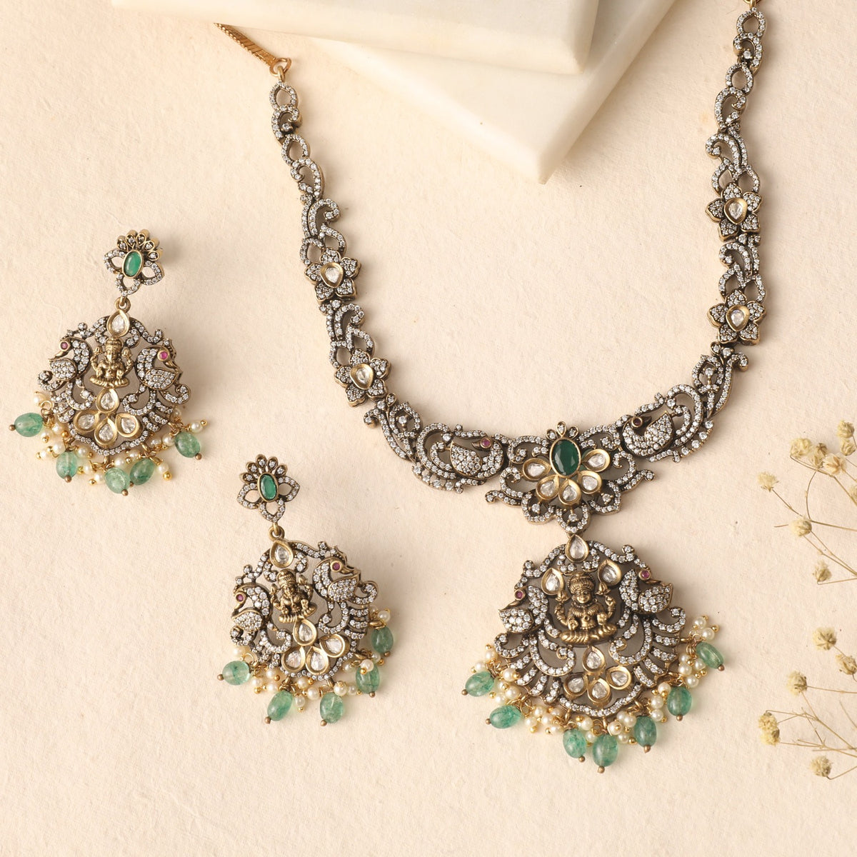 Atreyi Nakshatra CZ Necklace Set